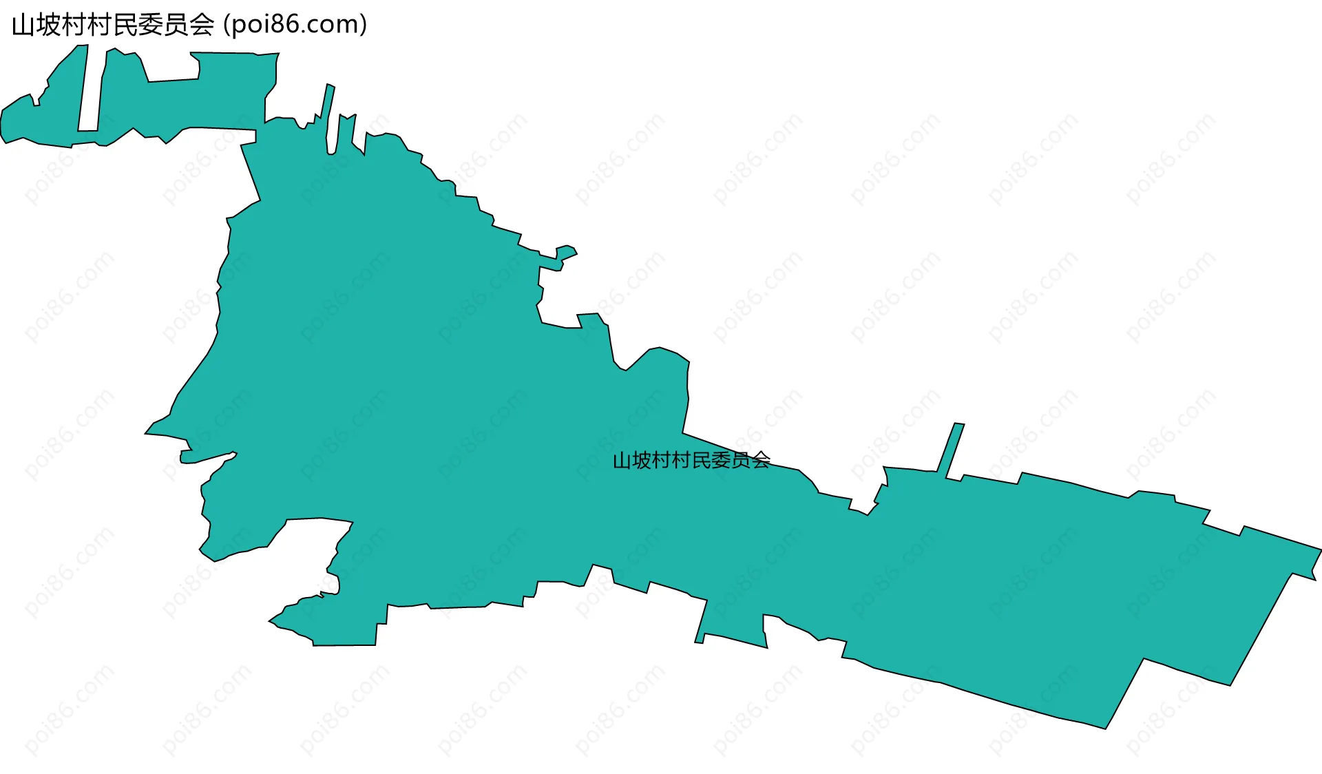 山坡村村民委员会边界地图