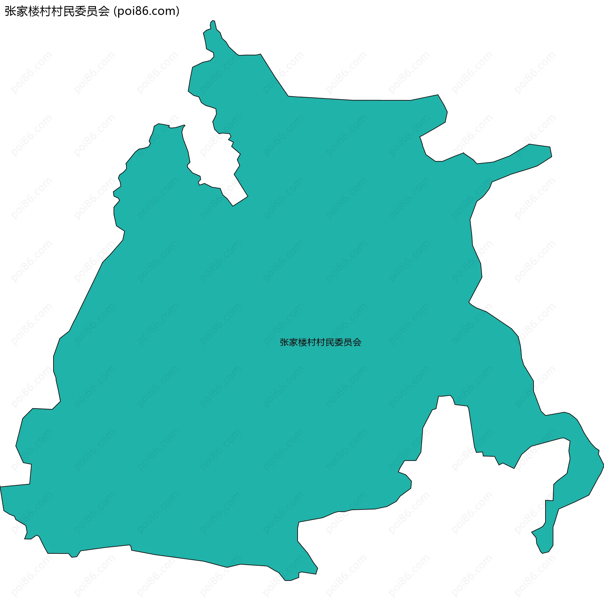 张家楼村村民委员会边界地图