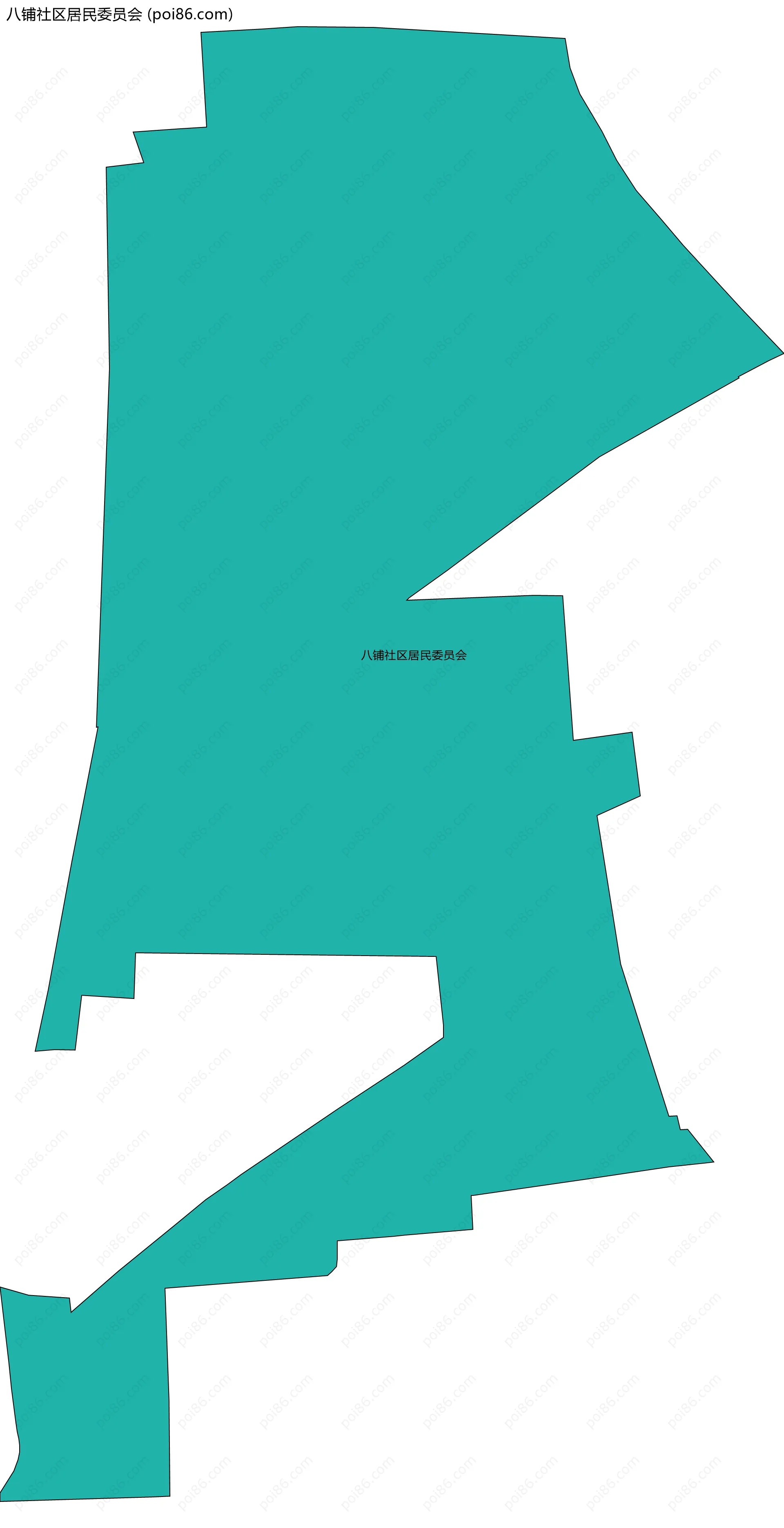 八铺社区居民委员会边界地图