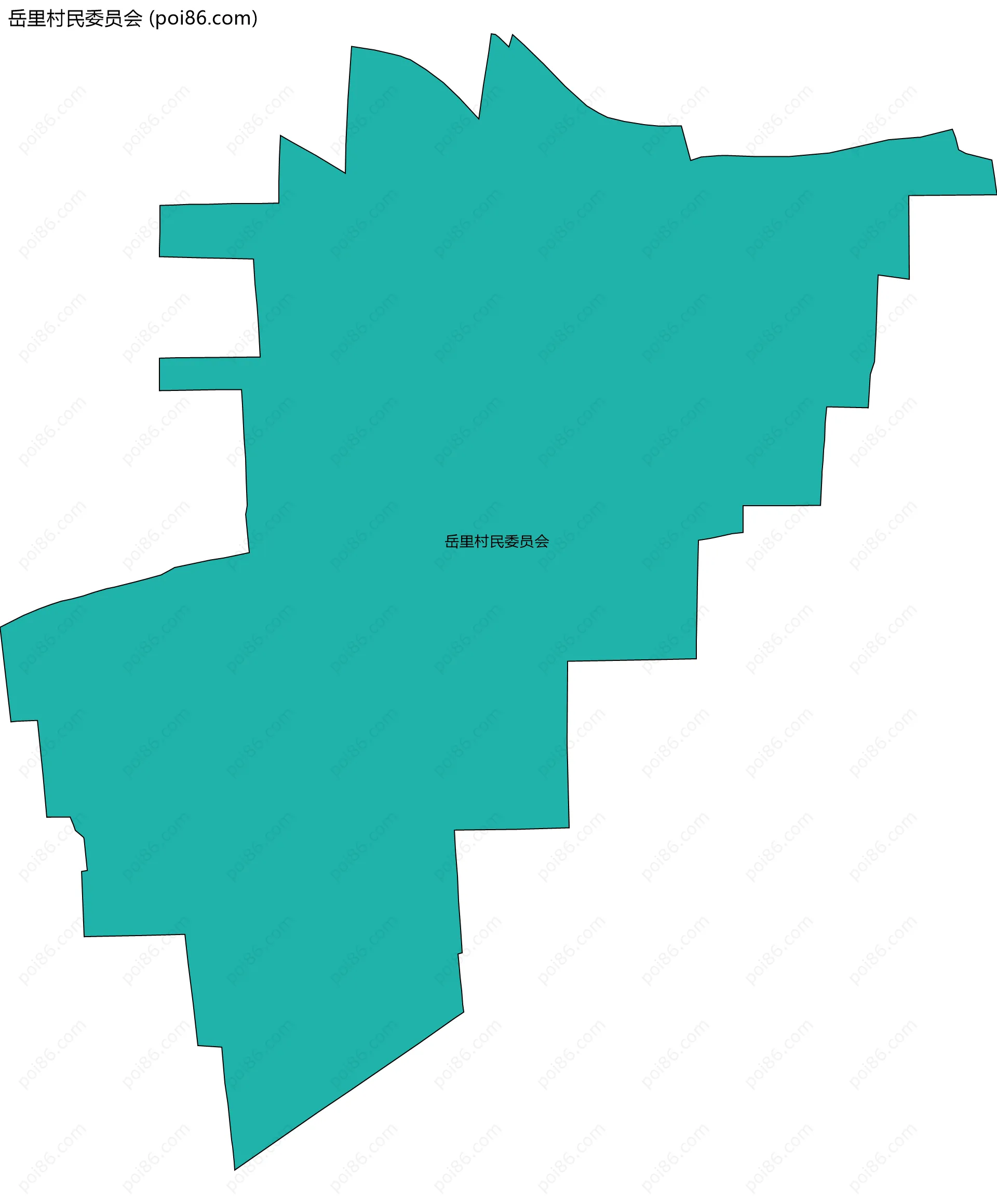 岳里村民委员会边界地图