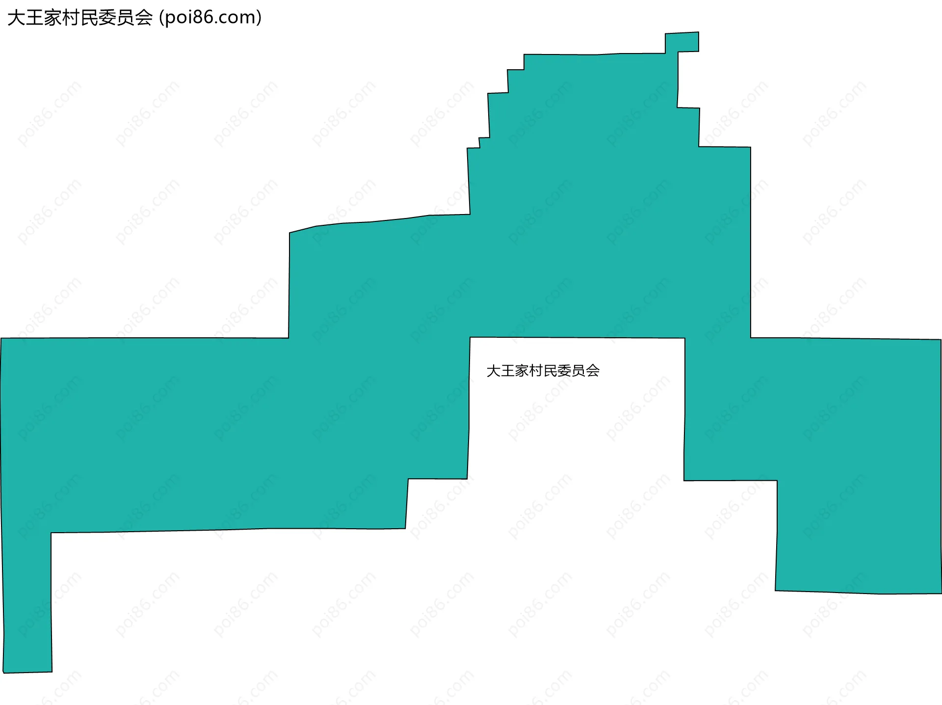 大王家村民委员会边界地图