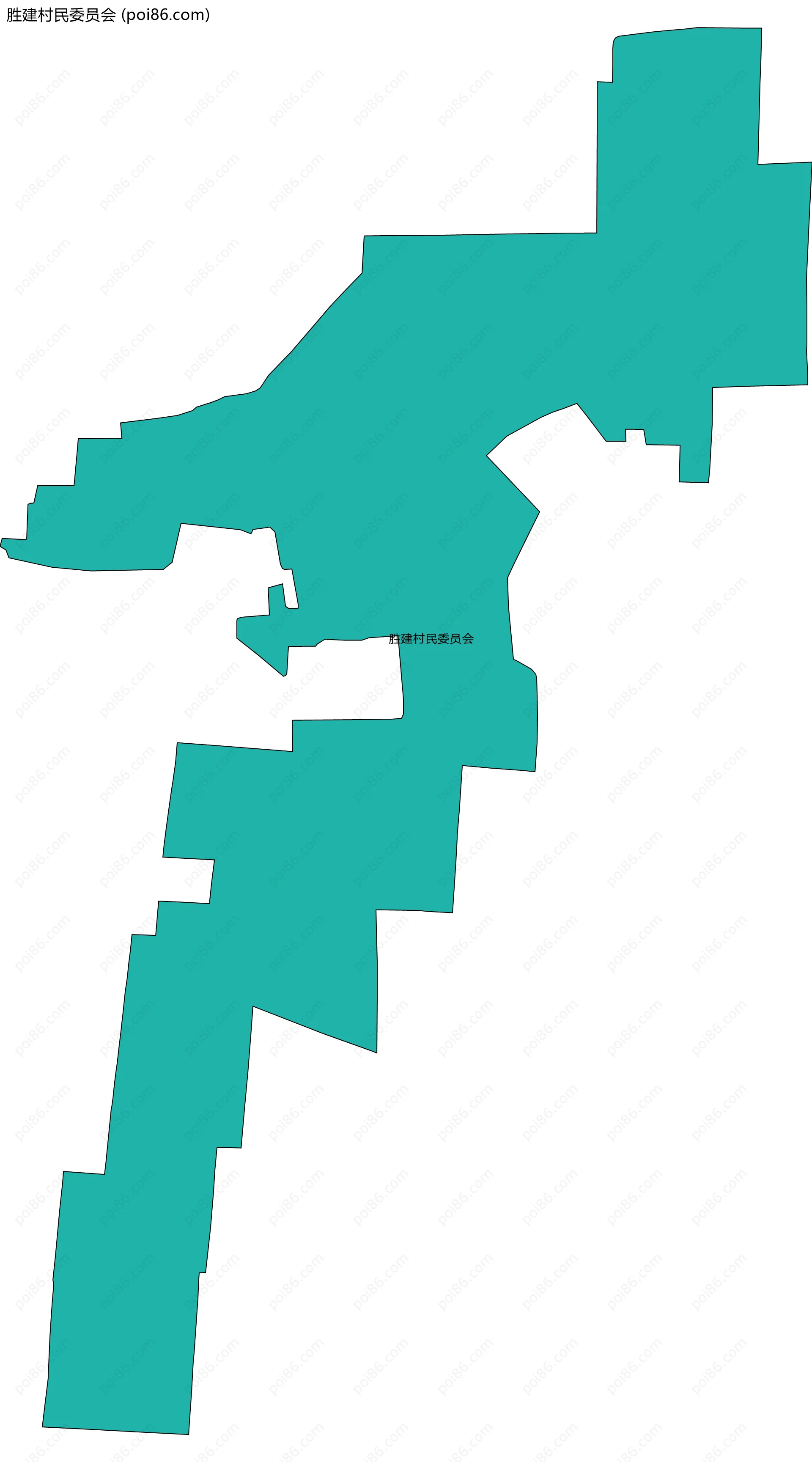 胜建村民委员会边界地图