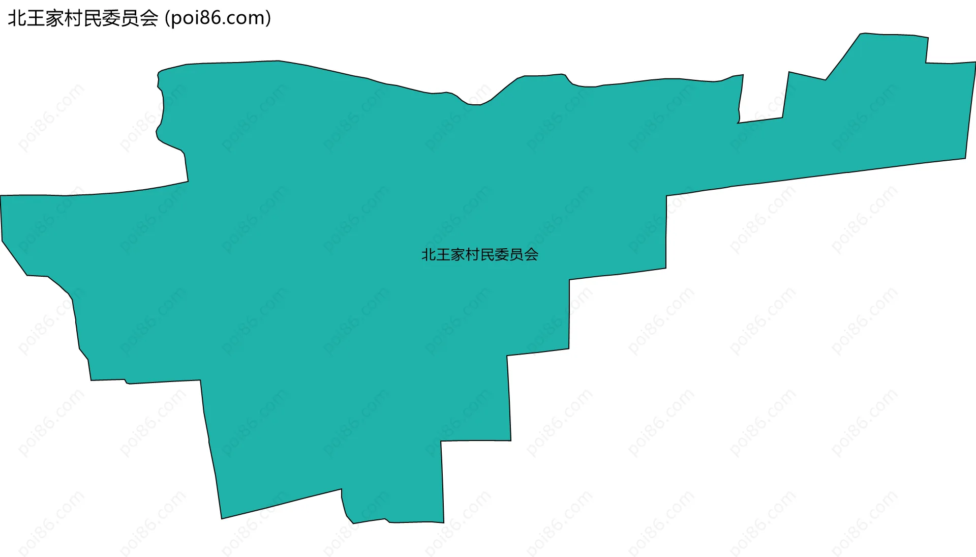 北王家村民委员会边界地图