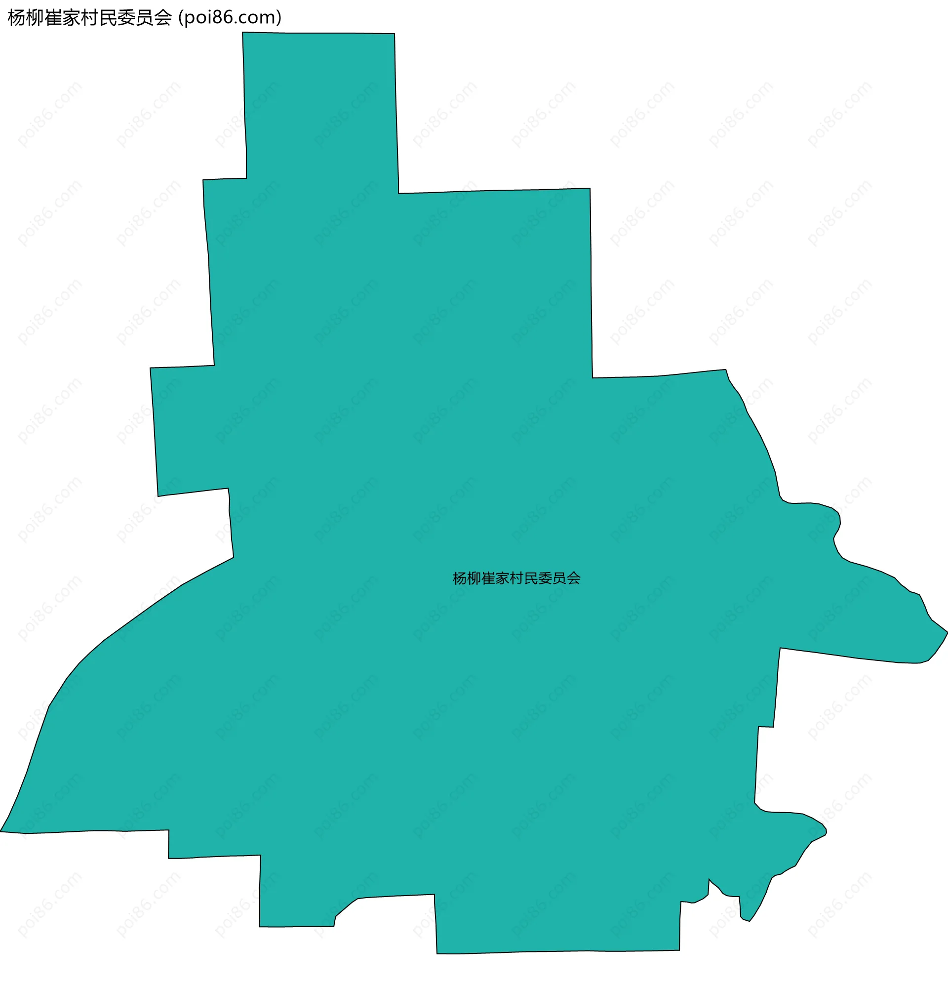 杨柳崔家村民委员会边界地图