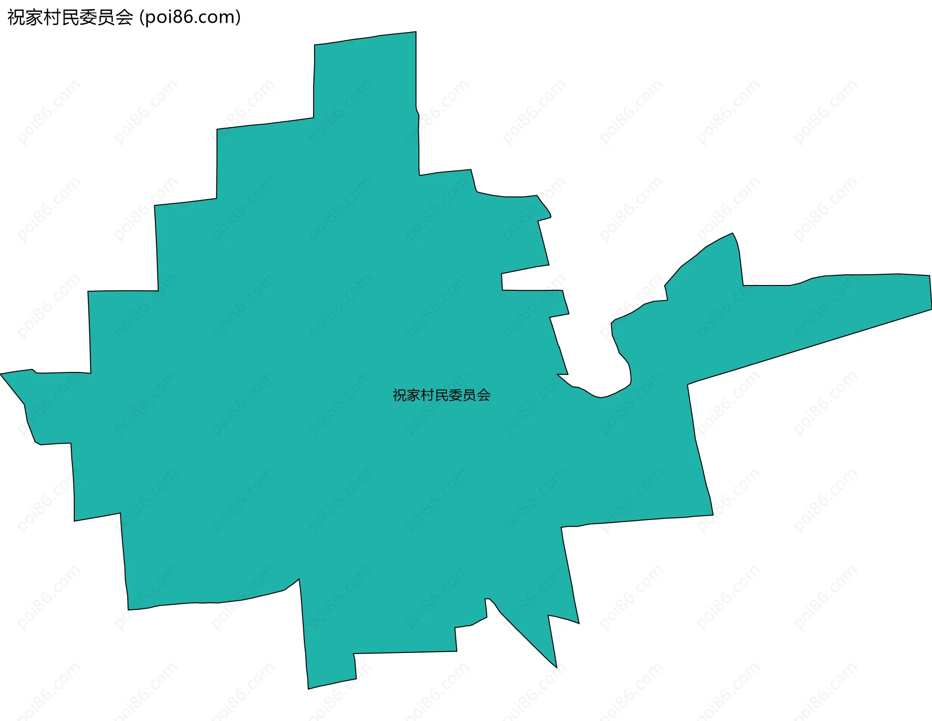 祝家村民委员会边界地图