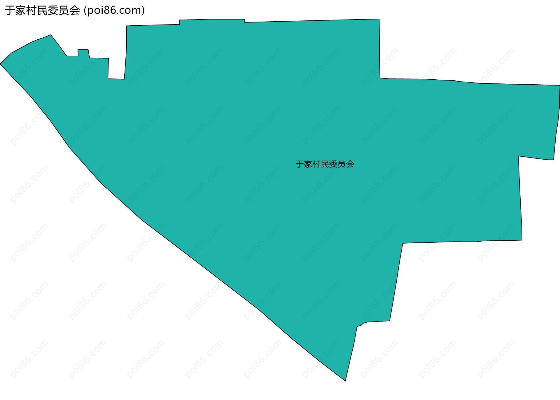 于家村民委员会边界地图