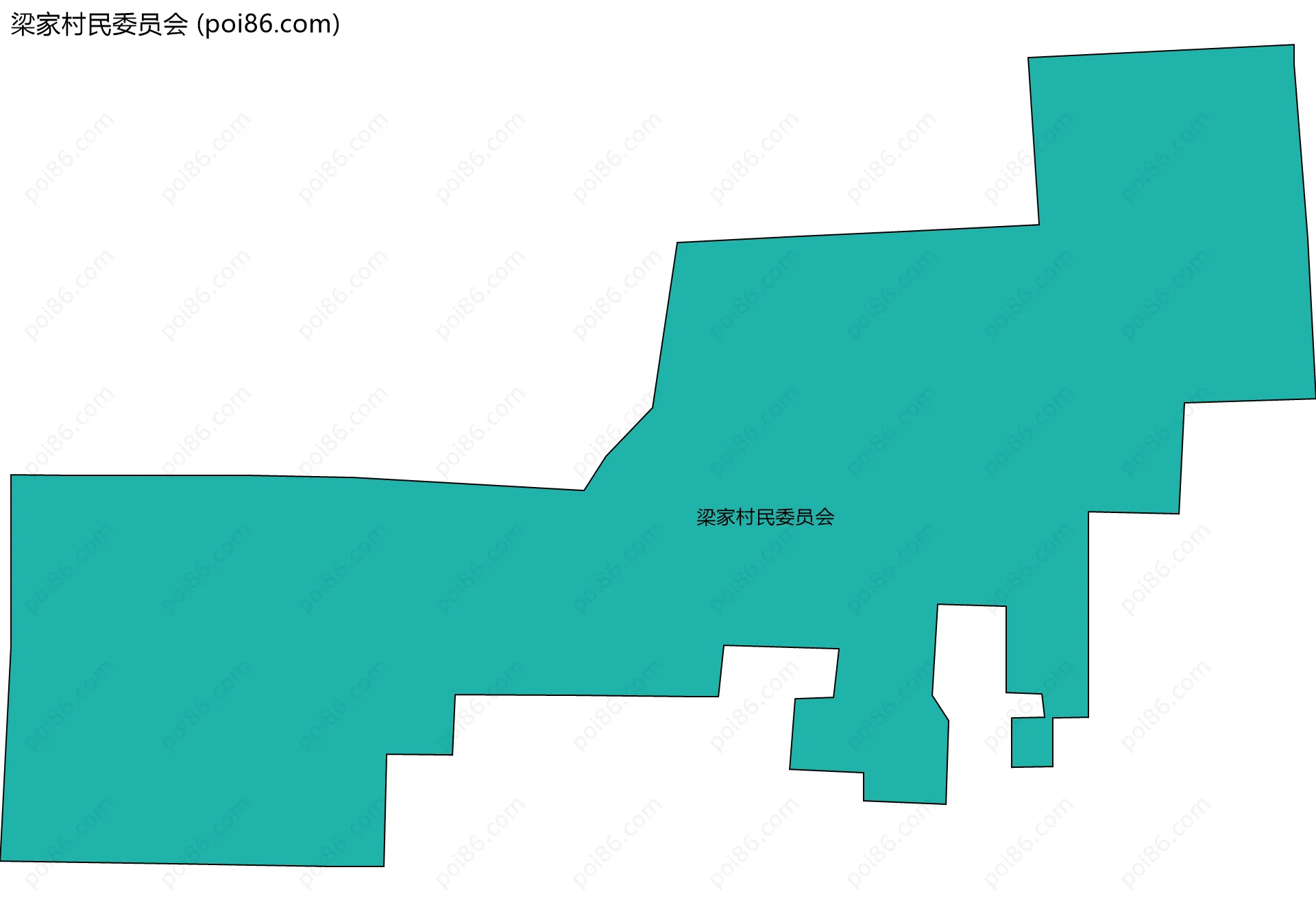 梁家村民委员会边界地图