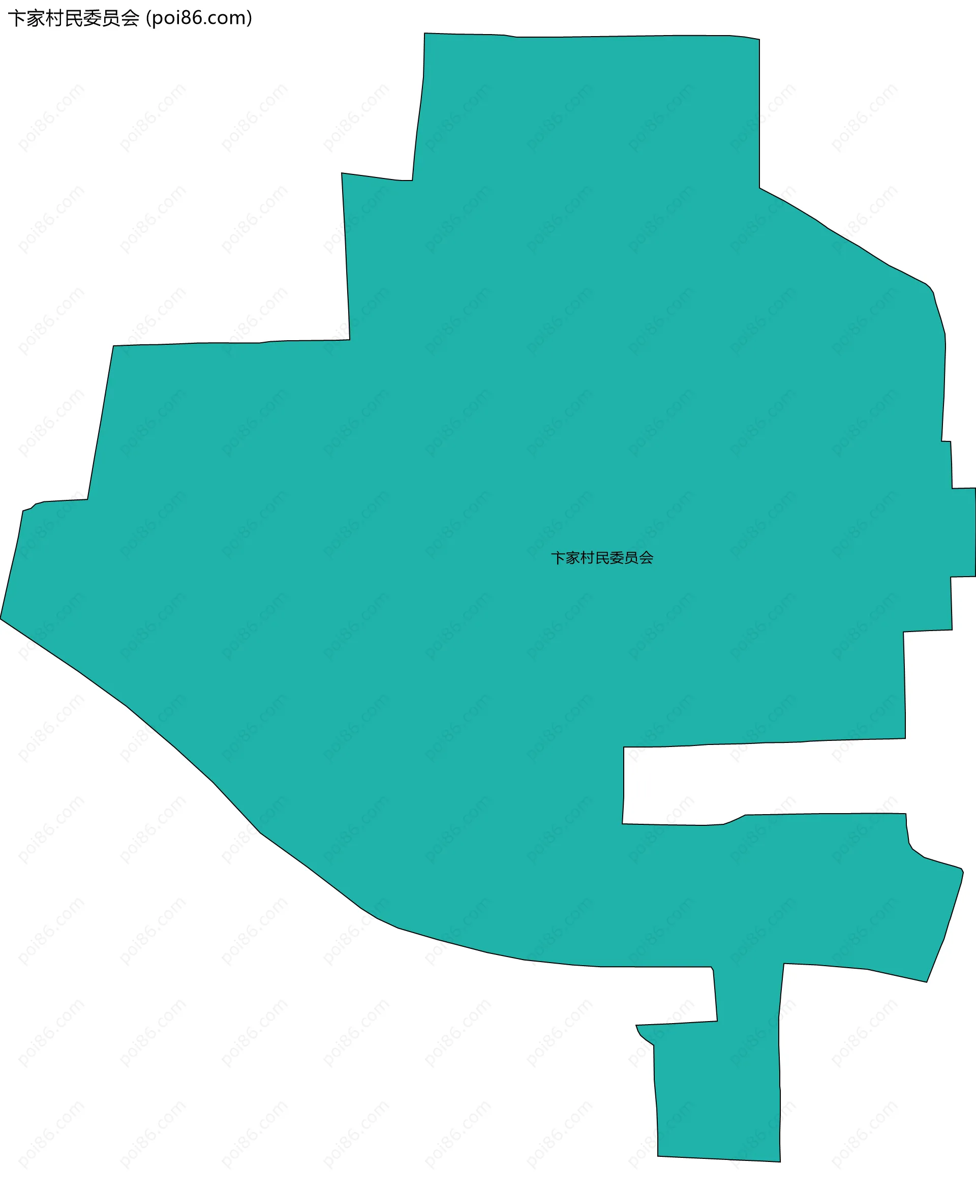 卞家村民委员会边界地图