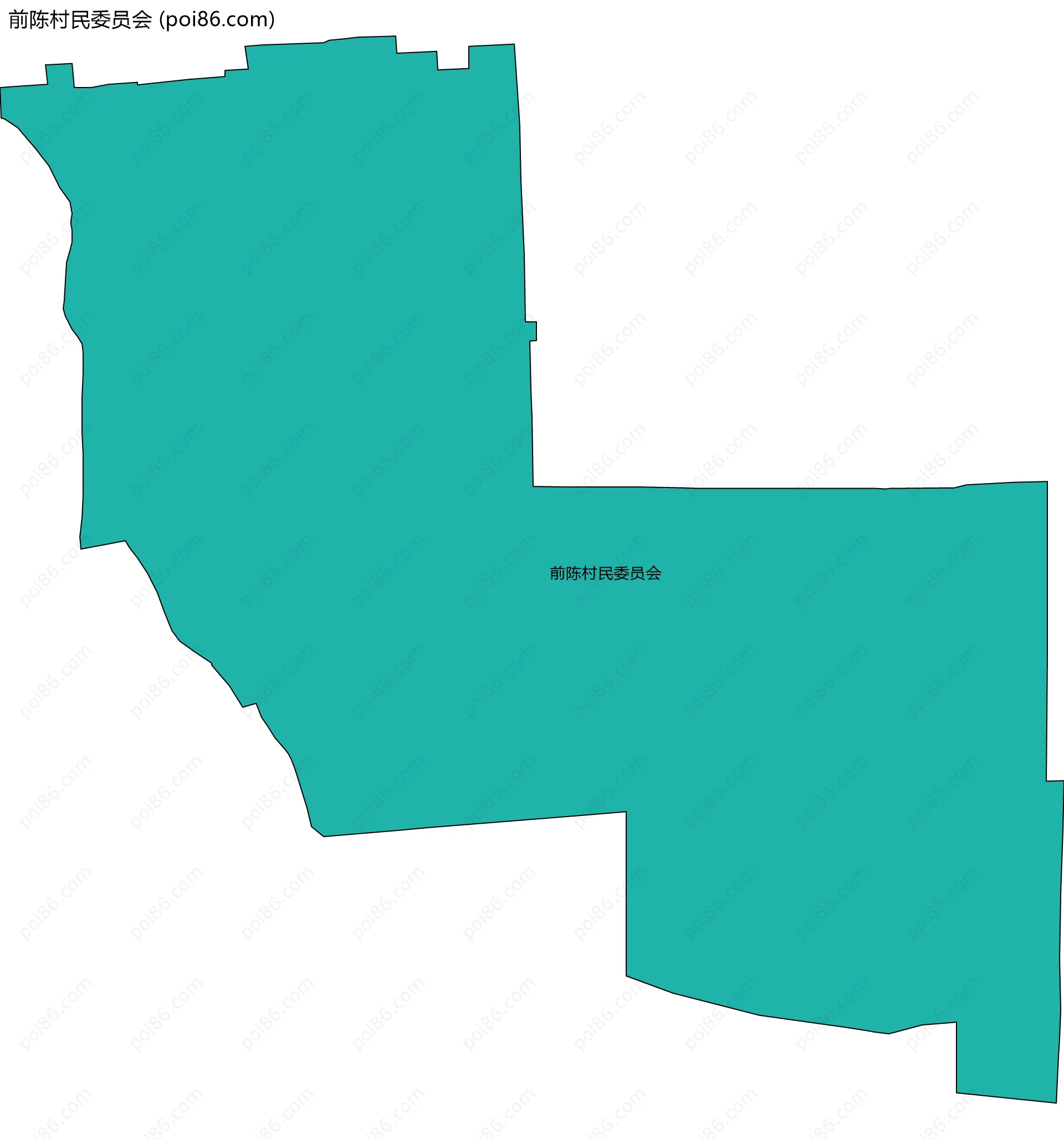 前陈村民委员会边界地图