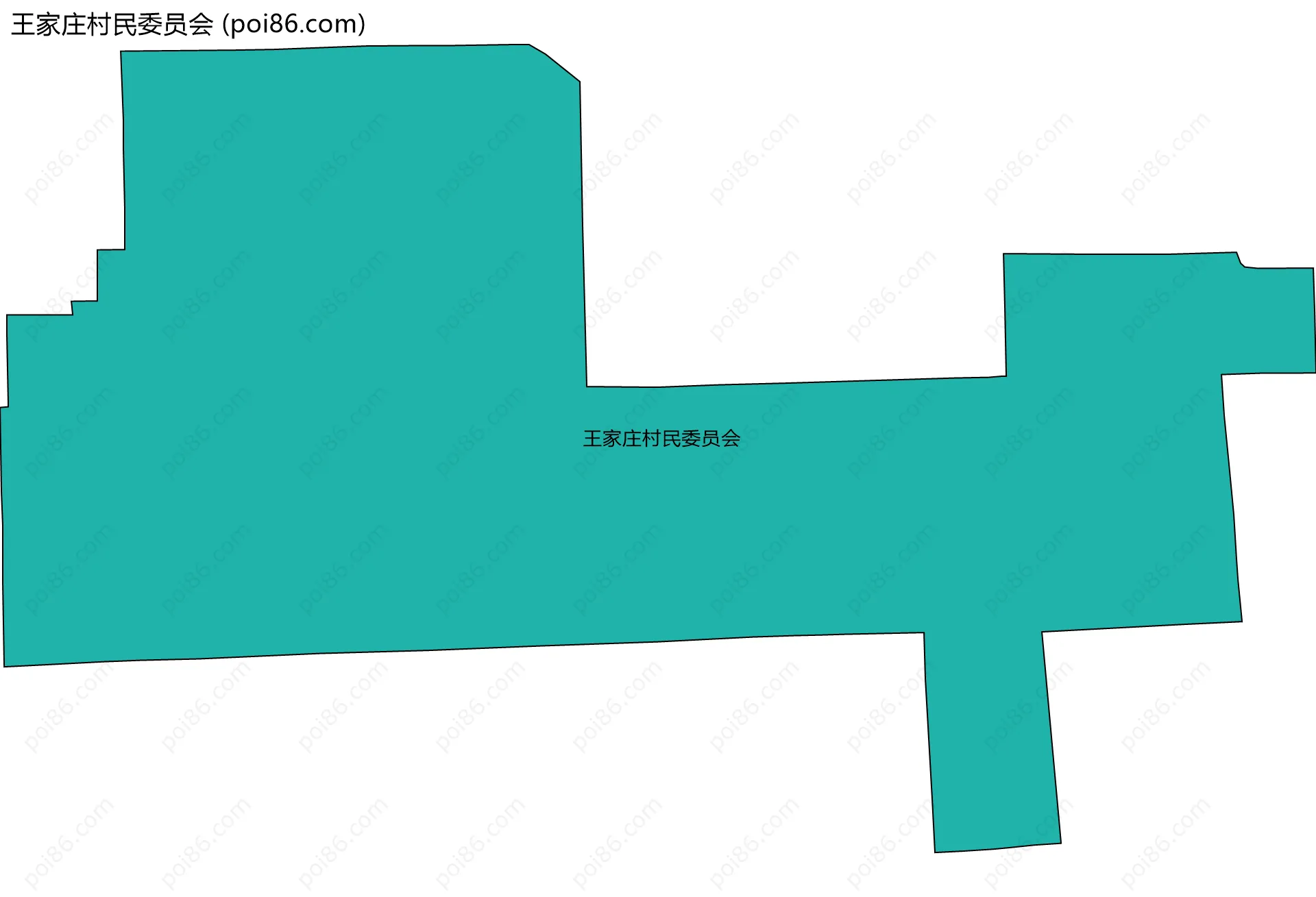 王家庄村民委员会边界地图