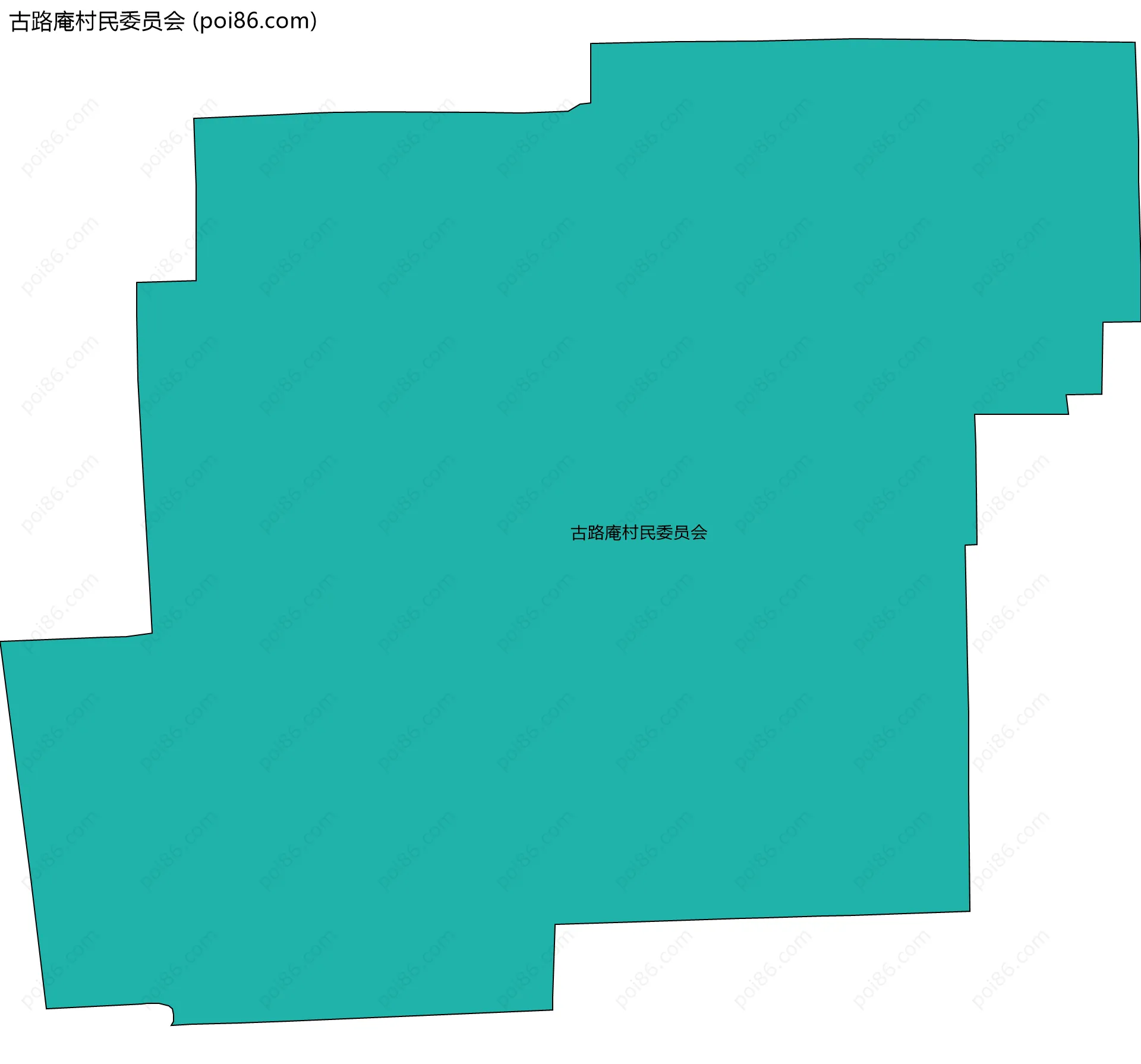 古路庵村民委员会边界地图