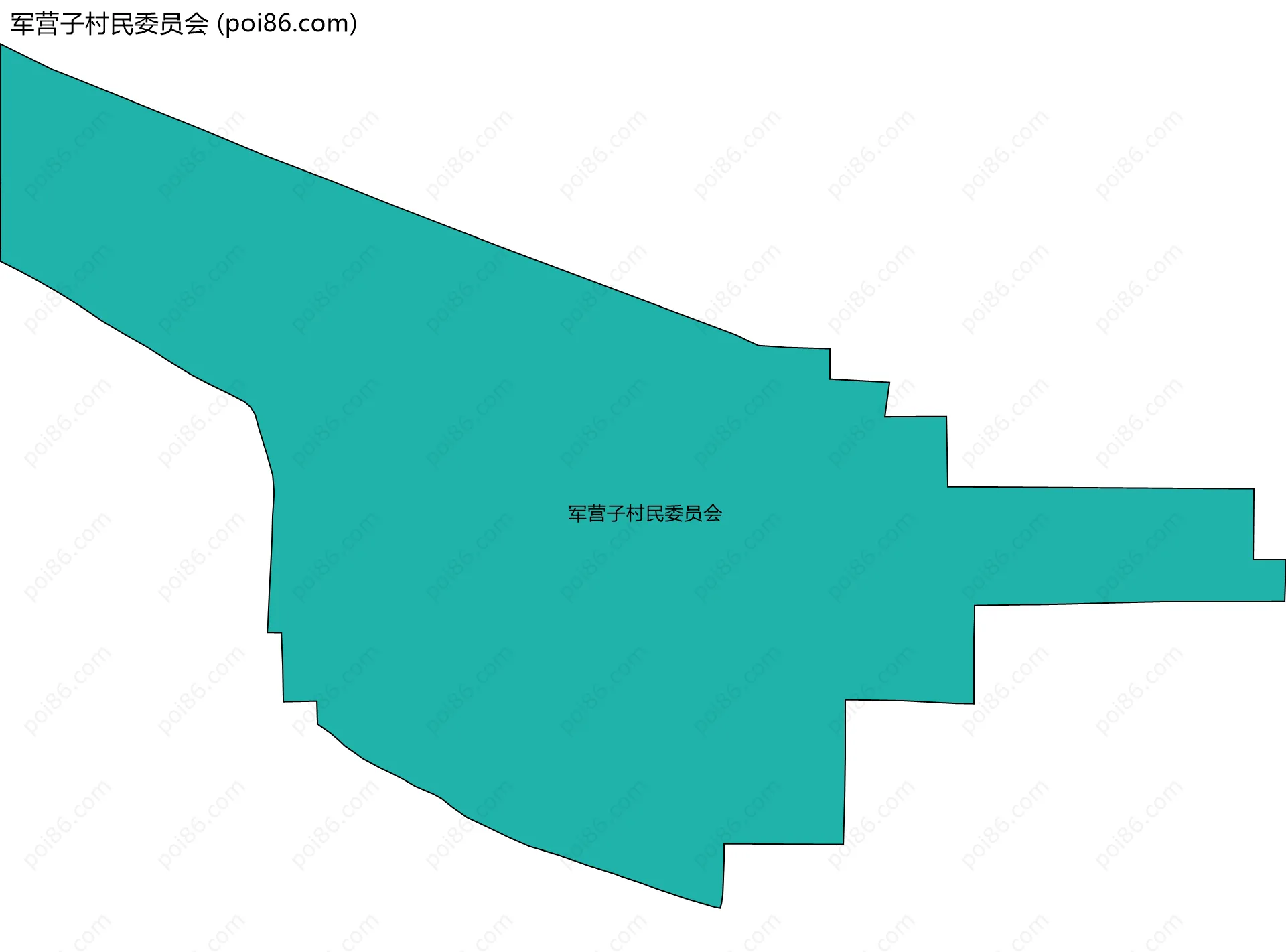军营子村民委员会边界地图
