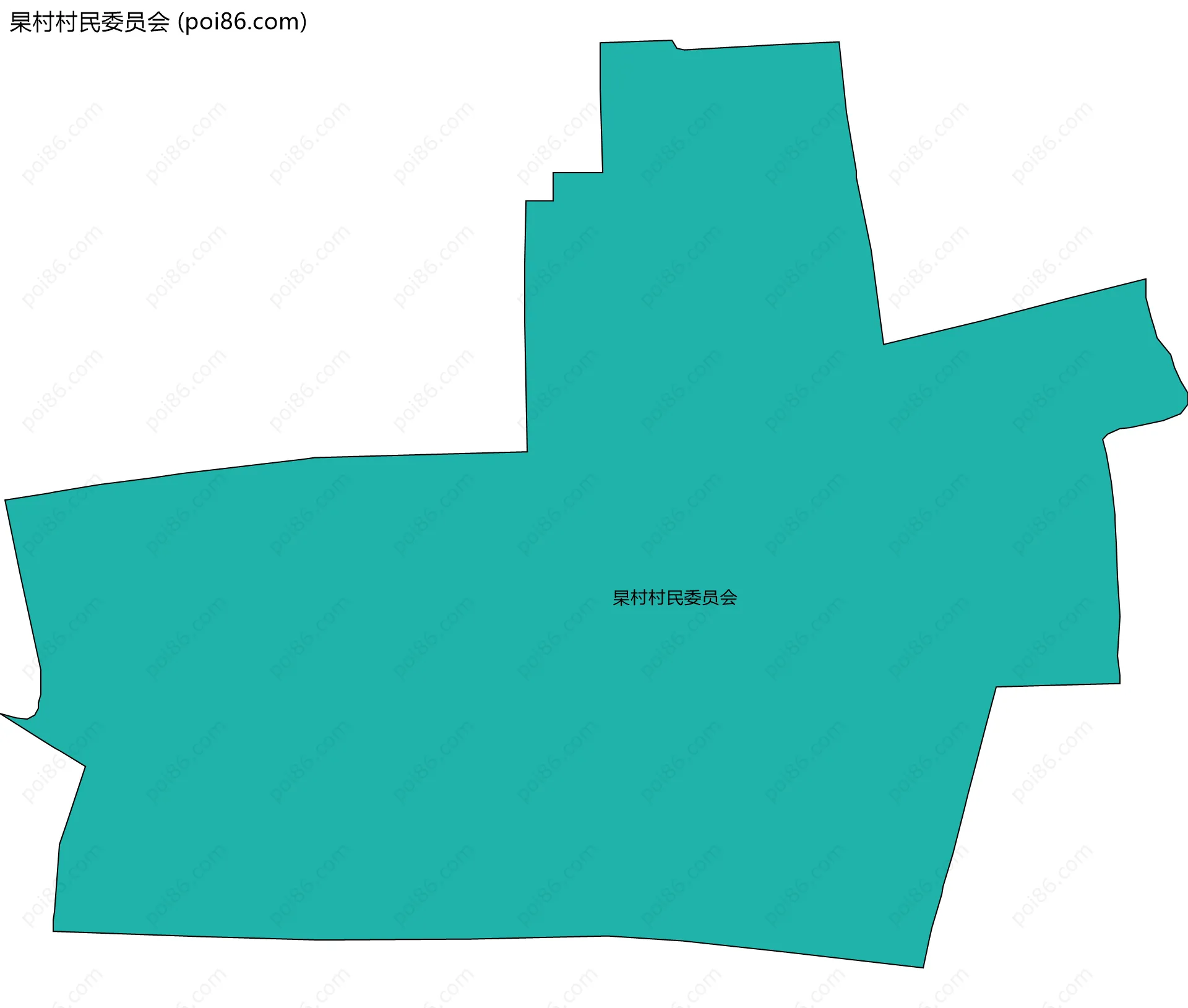 杲村村民委员会边界地图