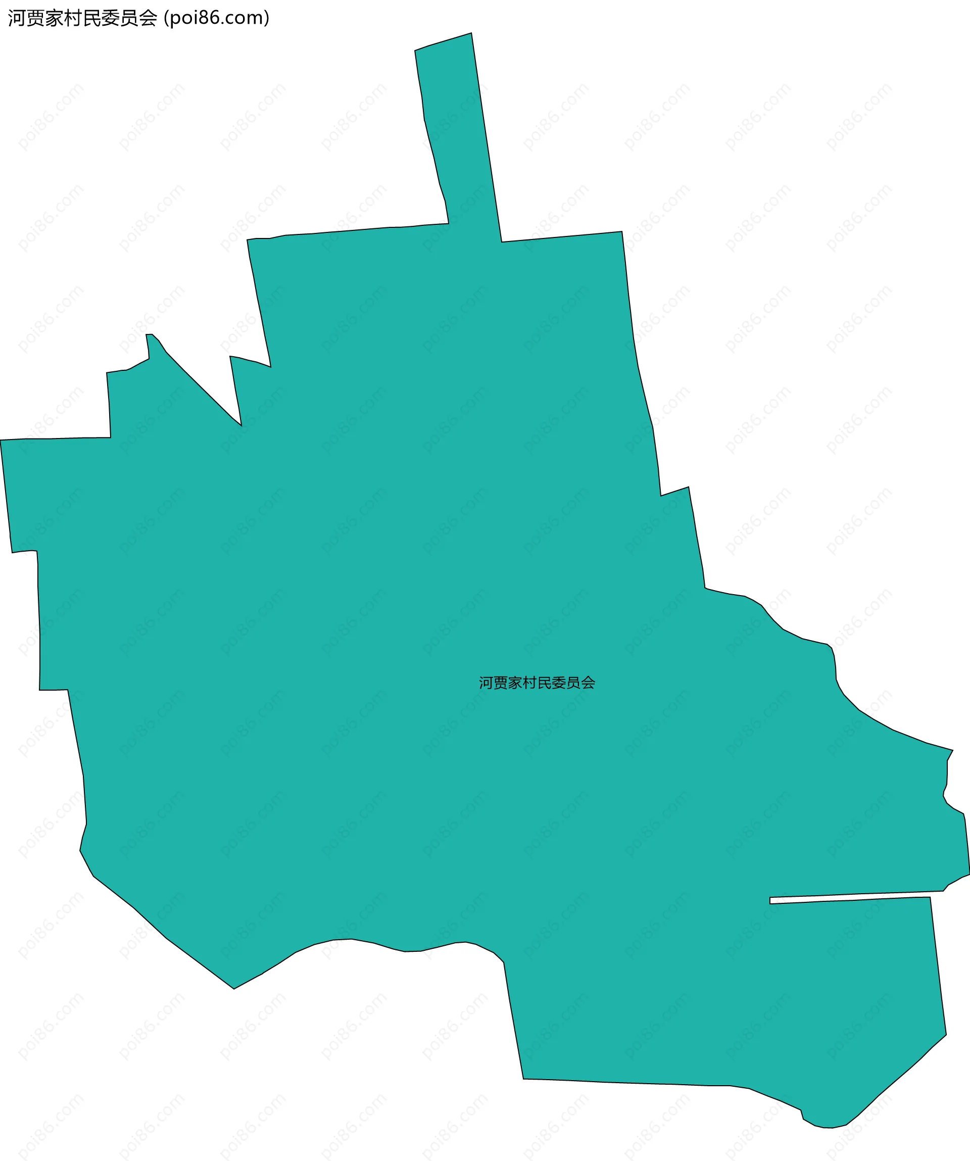河贾家村民委员会边界地图