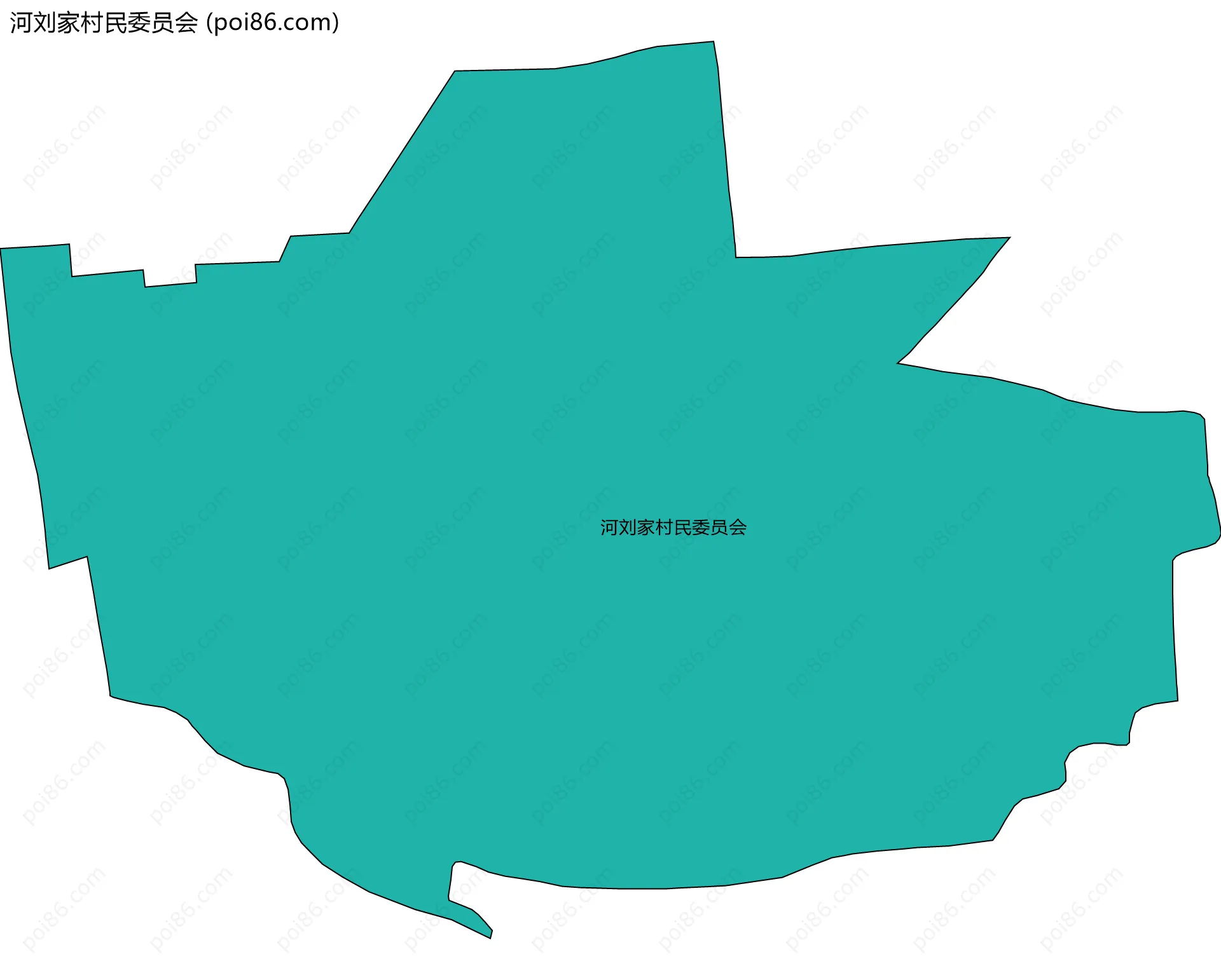 河刘家村民委员会边界地图