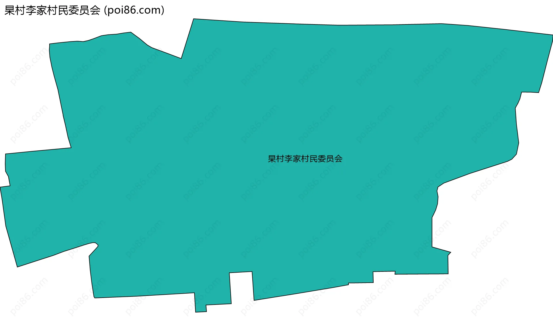 杲村李家村民委员会边界地图