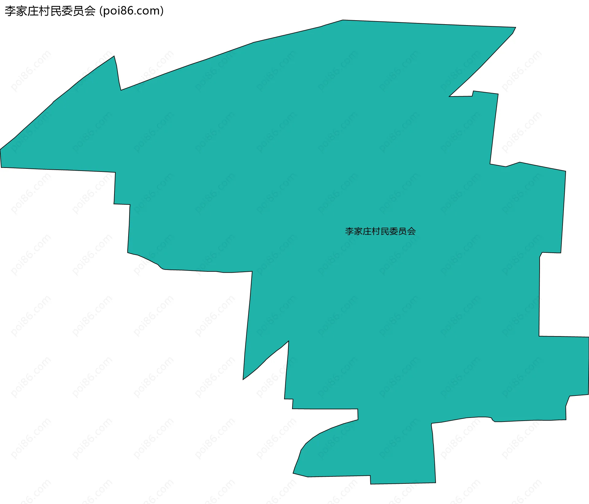 李家庄村民委员会边界地图