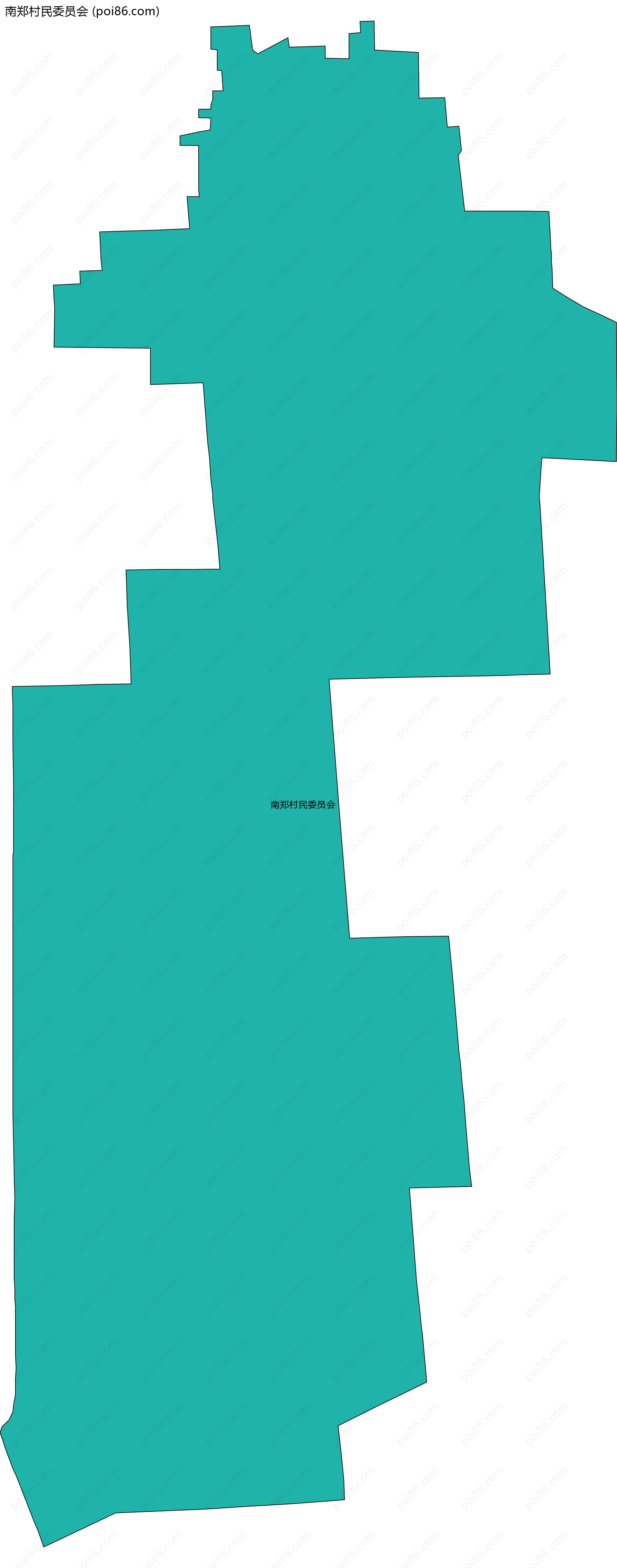 南郑村民委员会边界地图