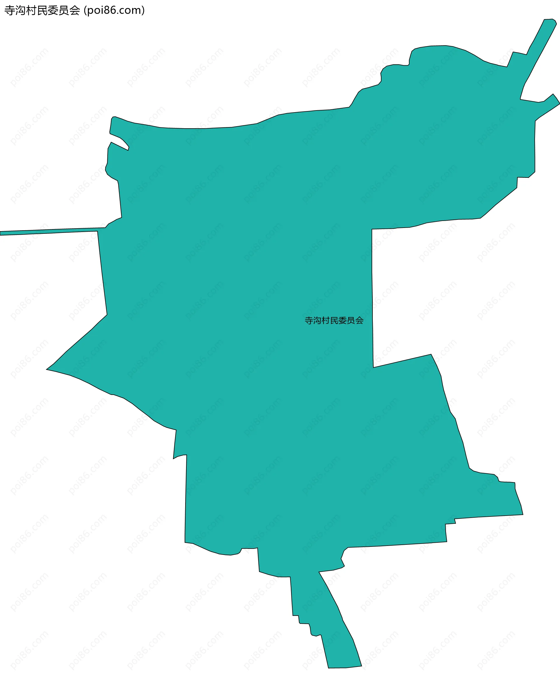 寺沟村民委员会边界地图
