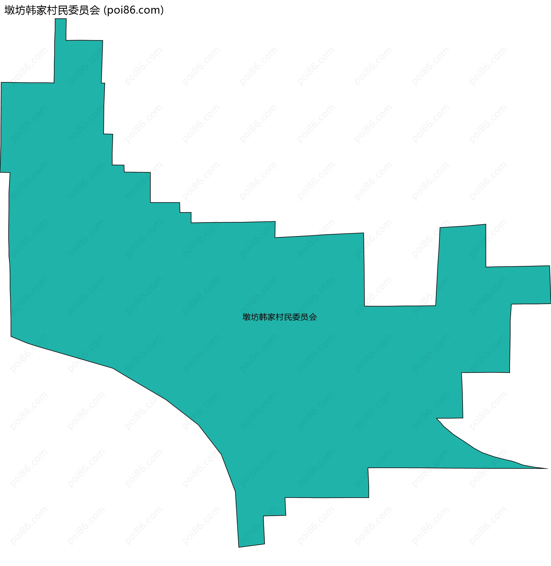 墩坊韩家村民委员会边界地图