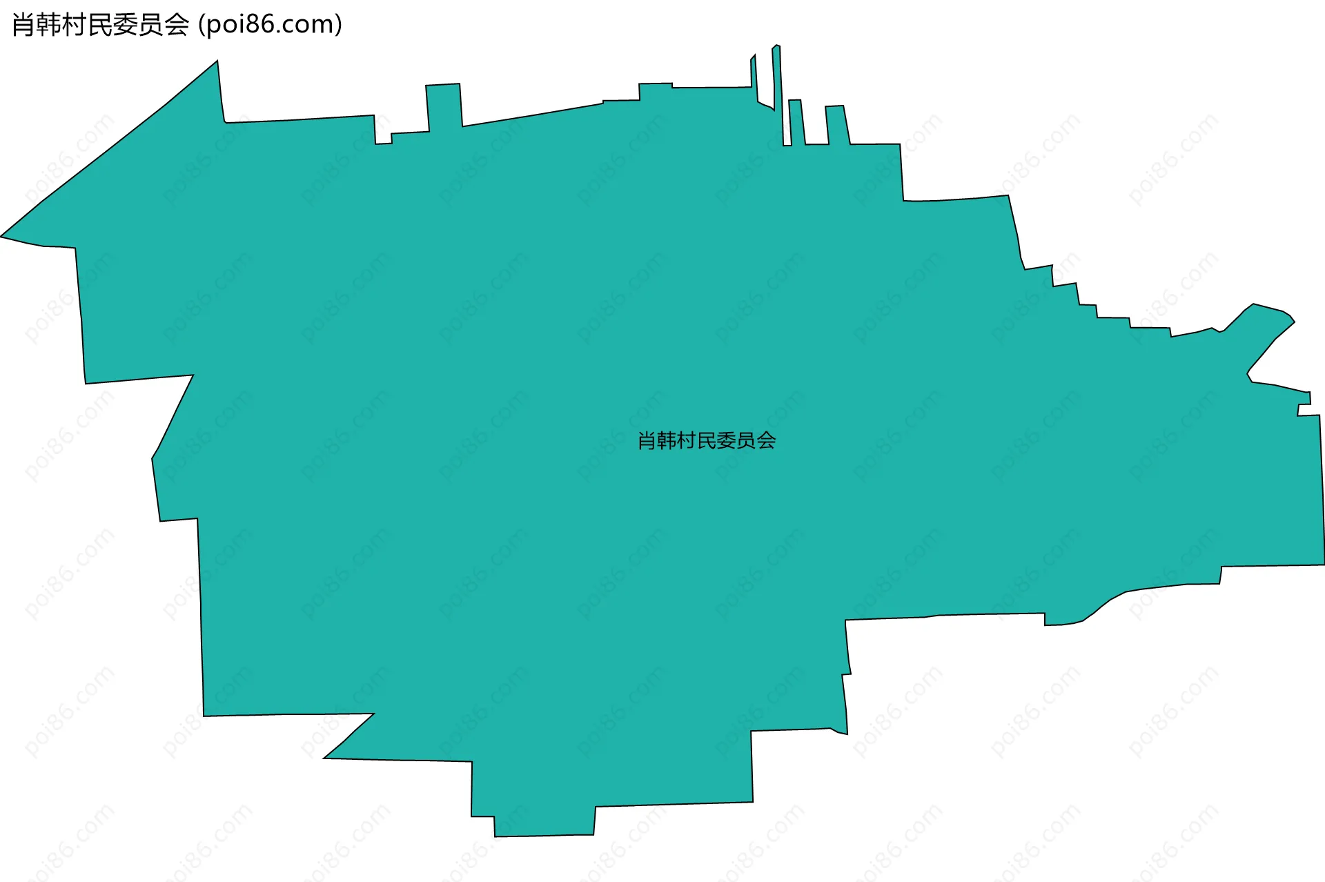 肖韩村民委员会边界地图