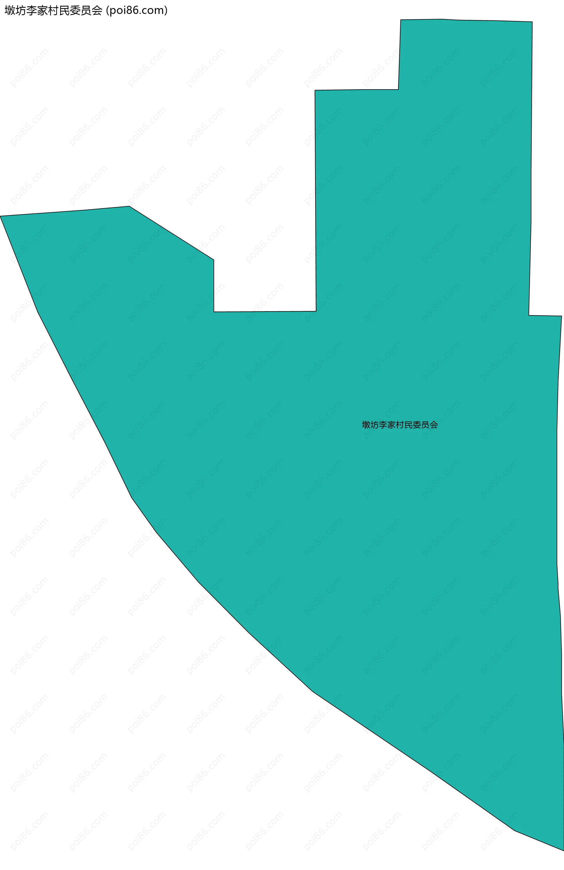 墩坊李家村民委员会边界地图