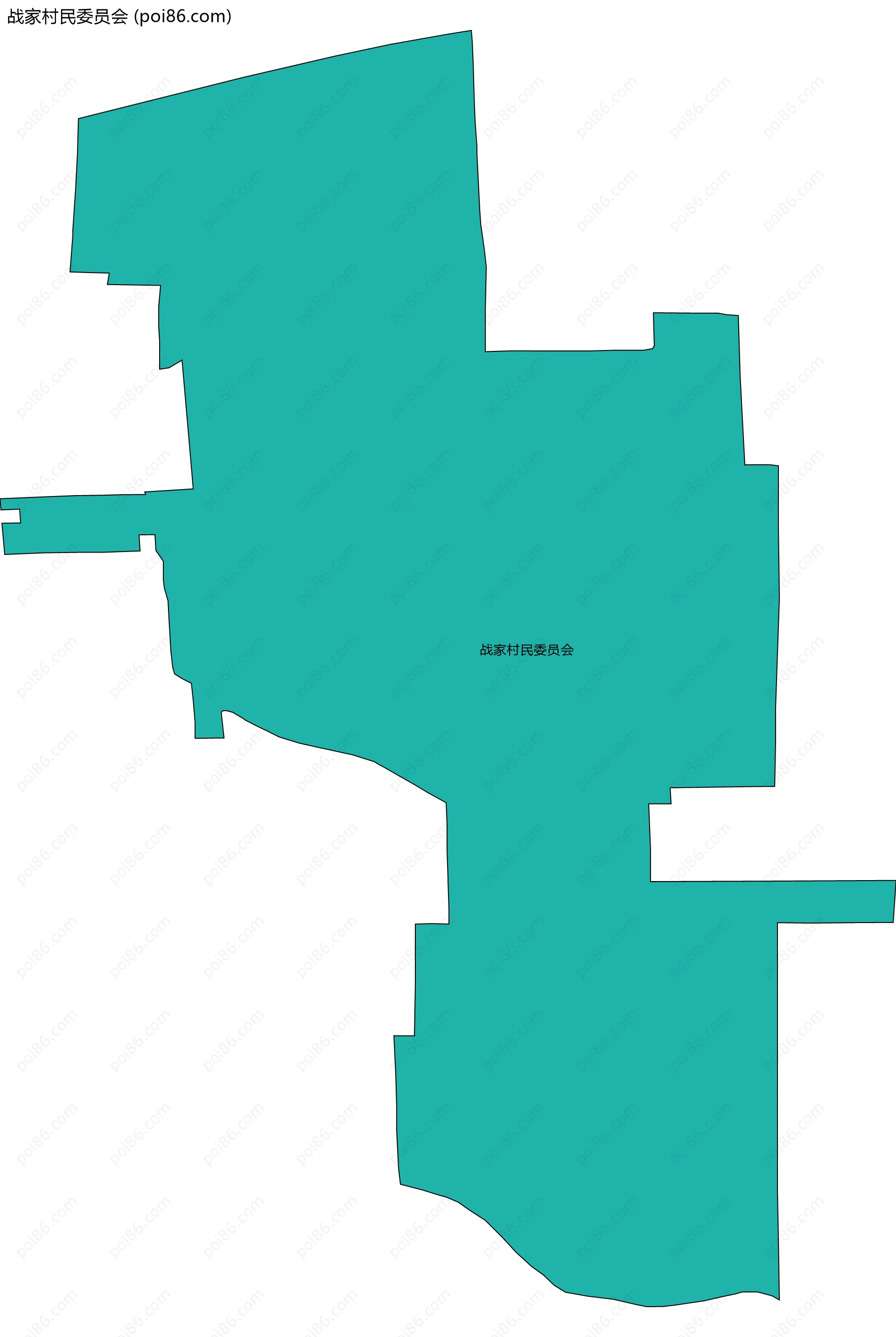 战家村民委员会边界地图