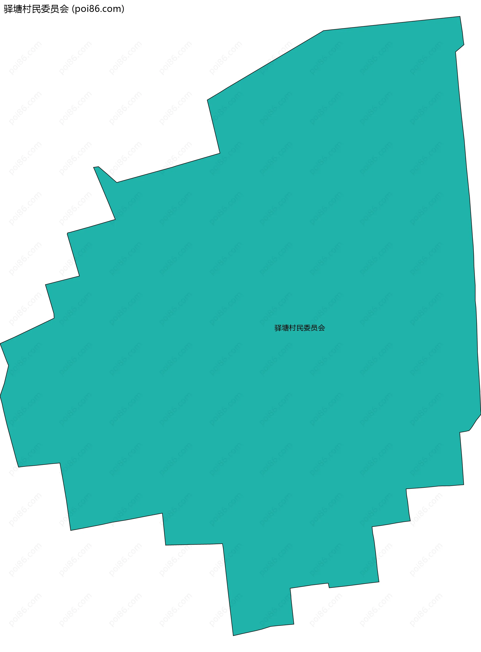 驿塘村民委员会边界地图