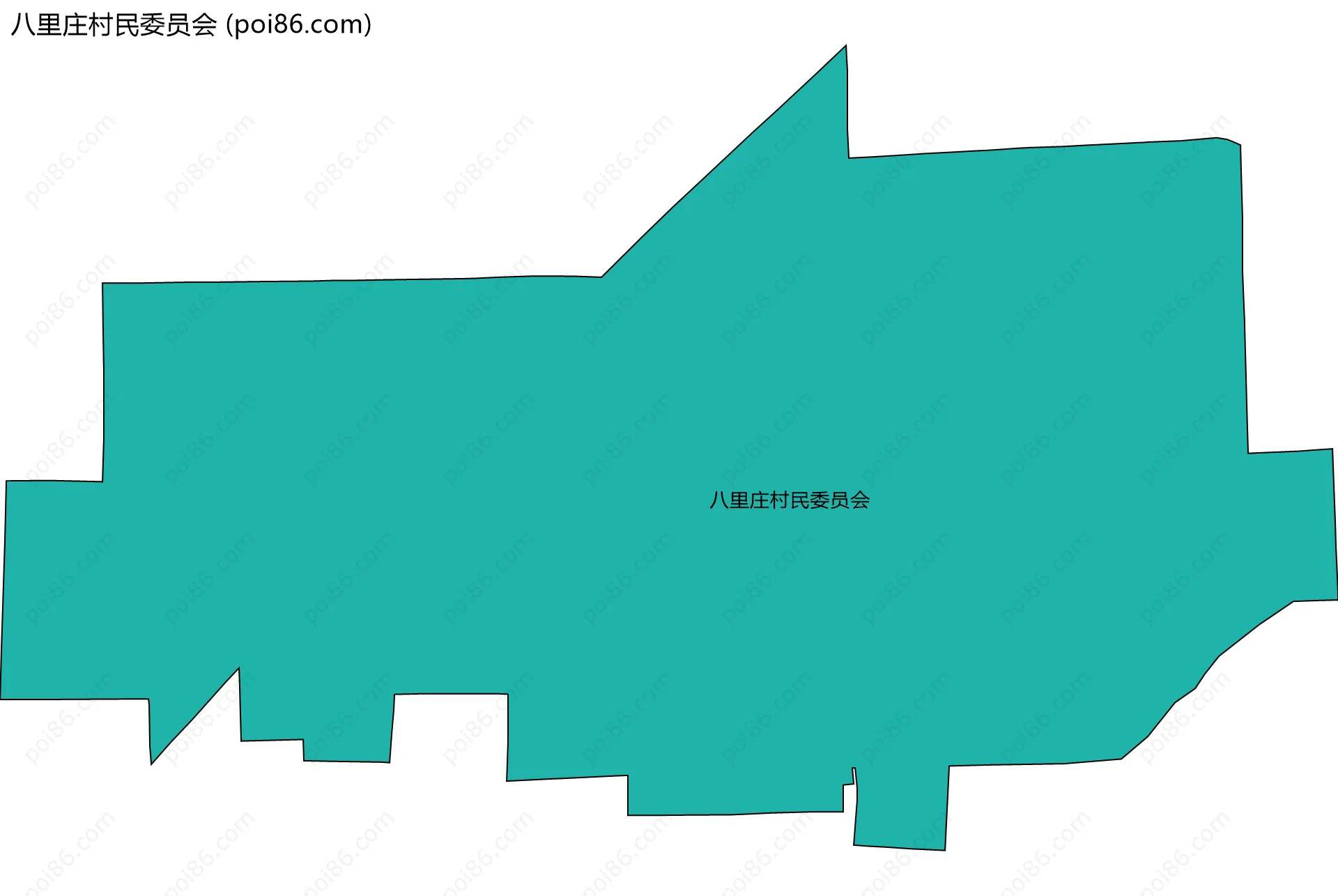 八里庄村民委员会边界地图