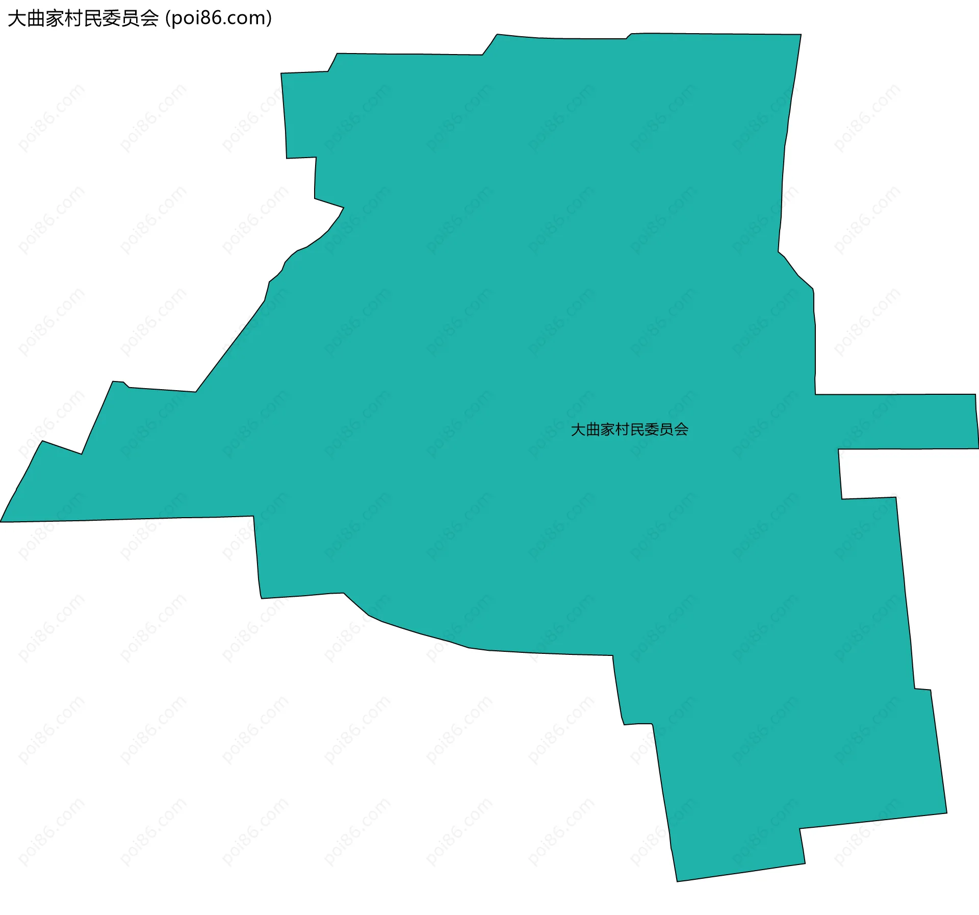 大曲家村民委员会边界地图