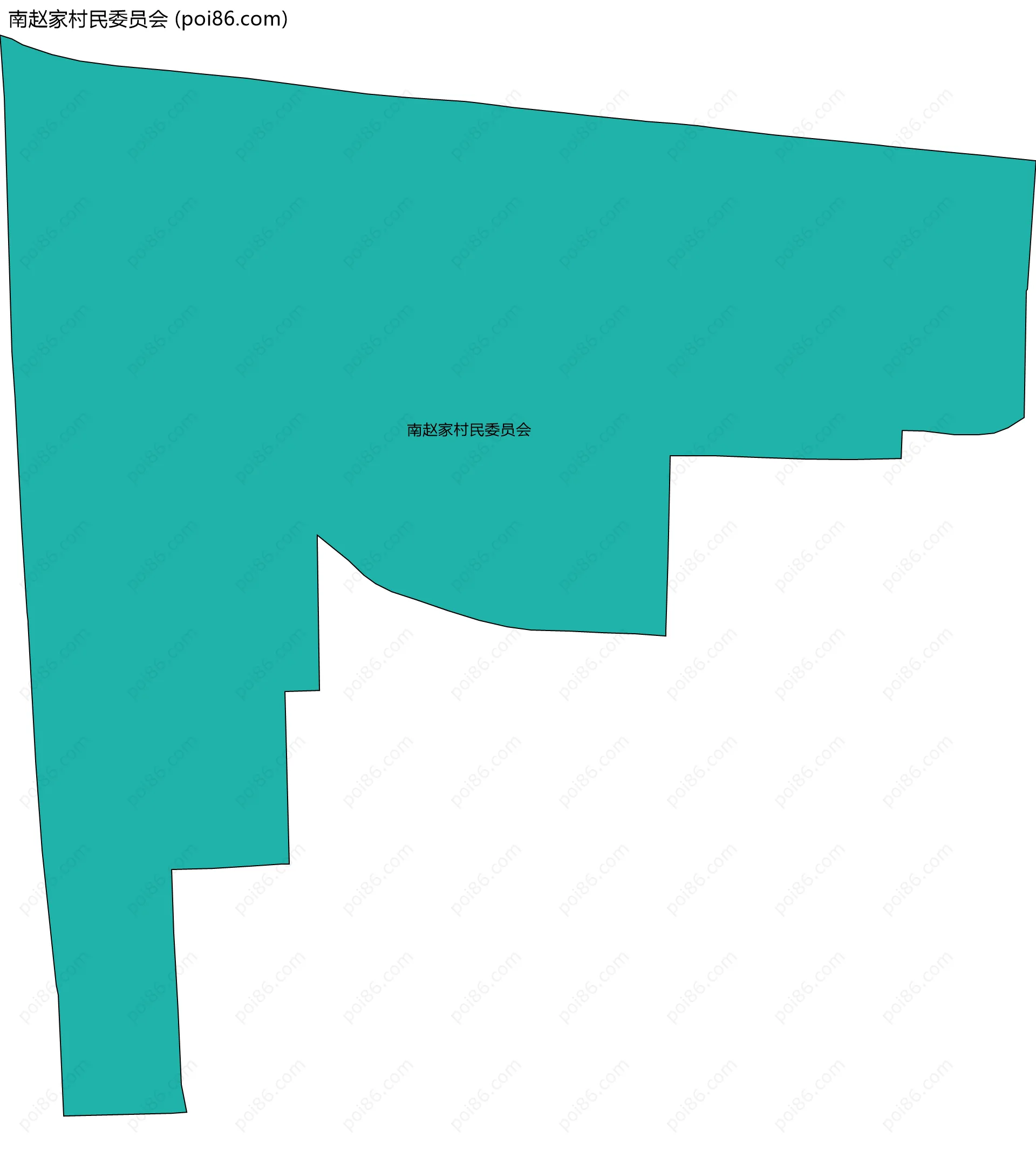 南赵家村民委员会边界地图