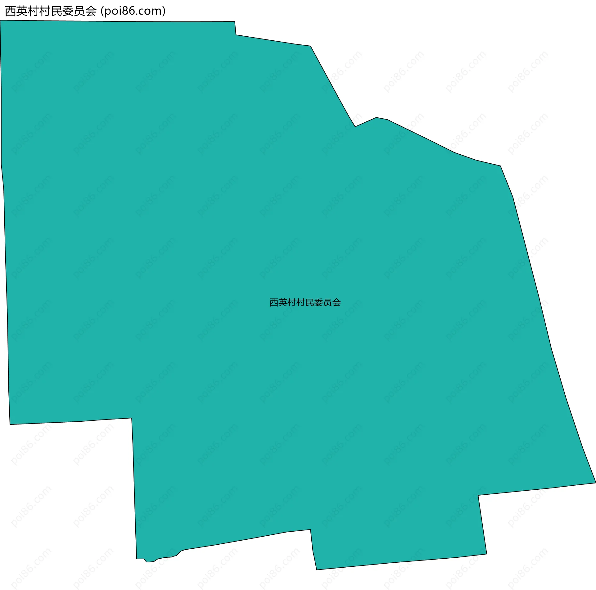 西英村村民委员会边界地图