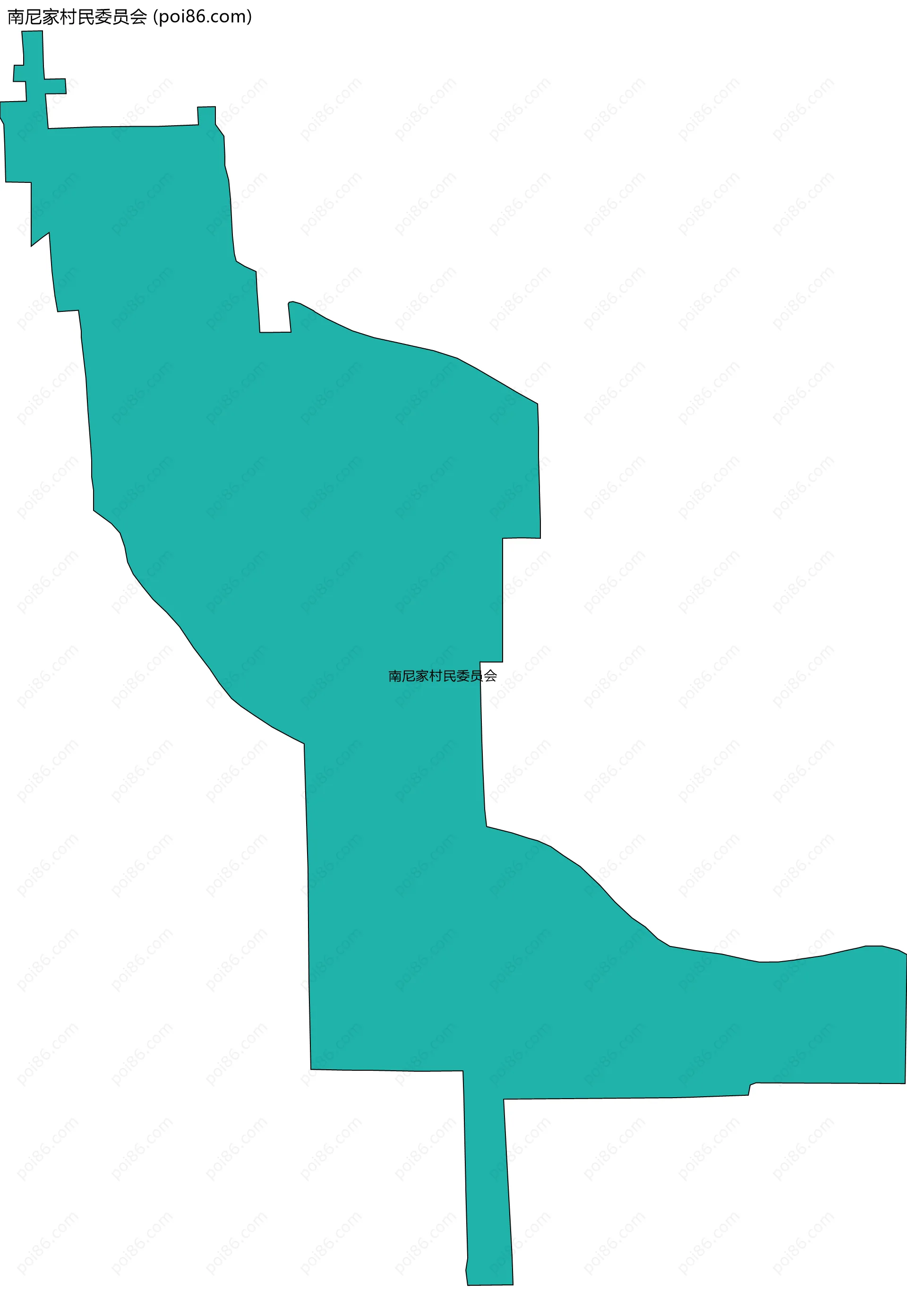 南尼家村民委员会边界地图