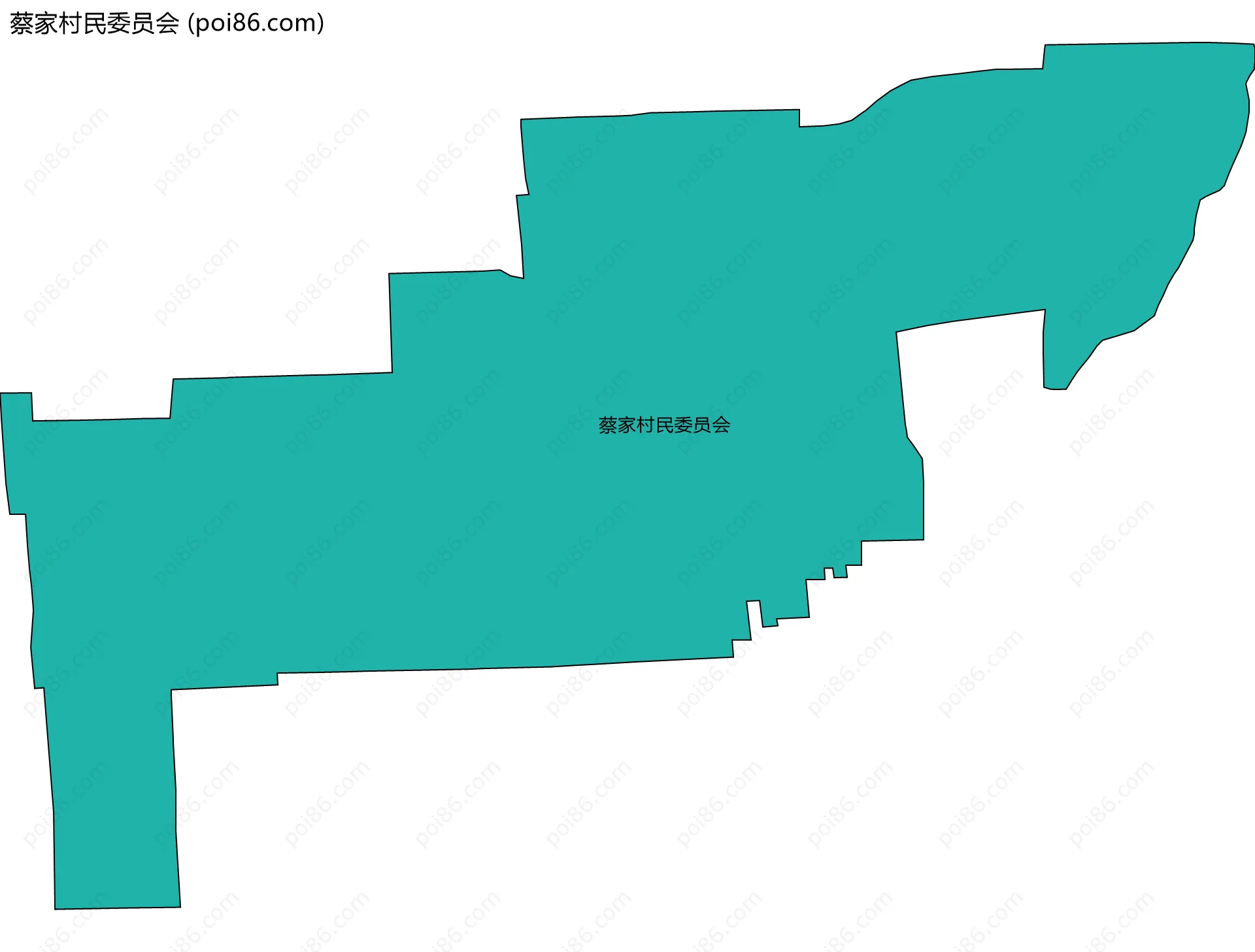 蔡家村民委员会边界地图