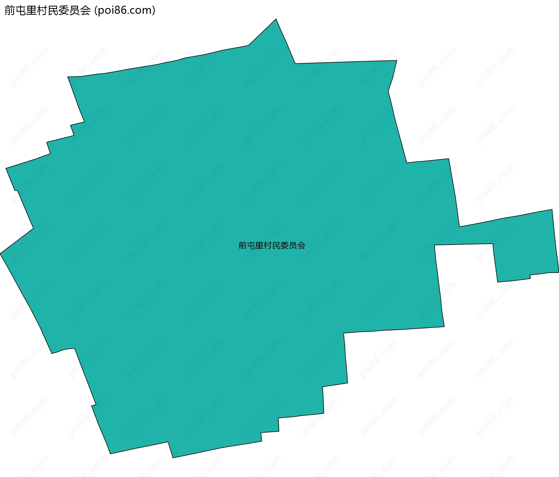 前屯里村民委员会边界地图