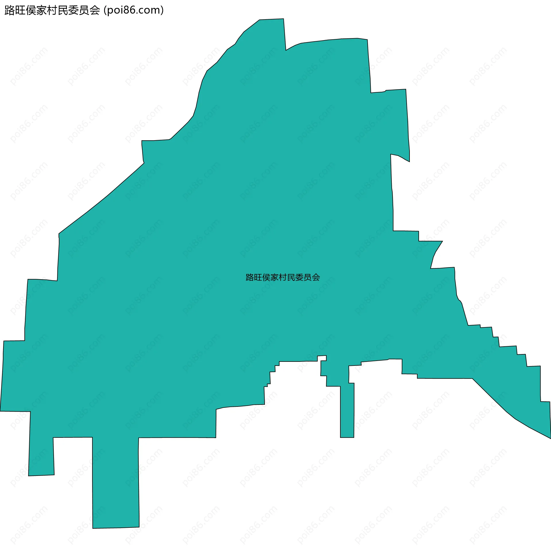 路旺侯家村民委员会边界地图