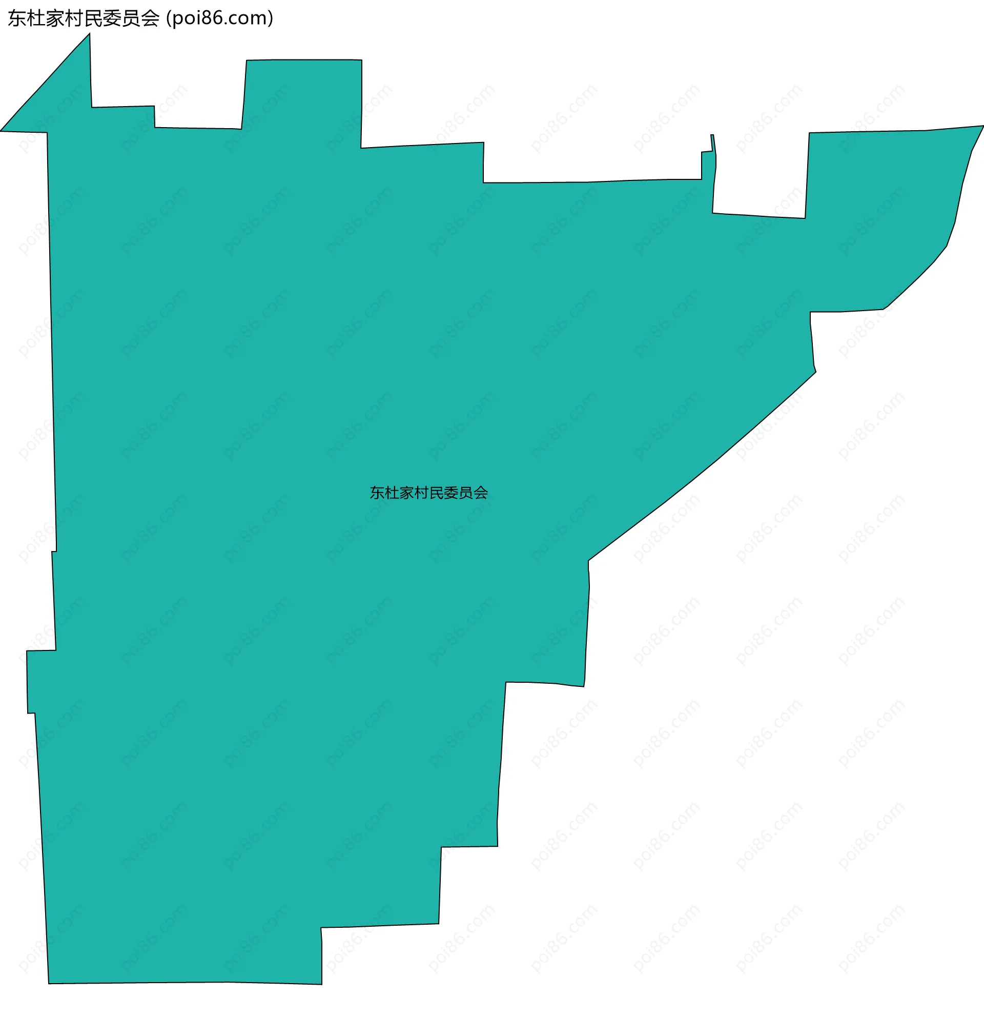 东杜家村民委员会边界地图