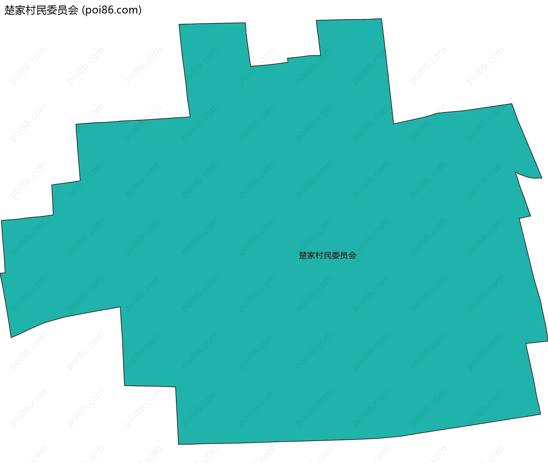 楚家村民委员会边界地图