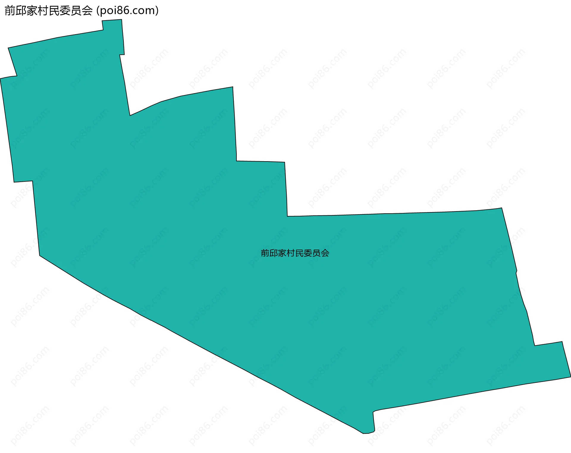 前邱家村民委员会边界地图