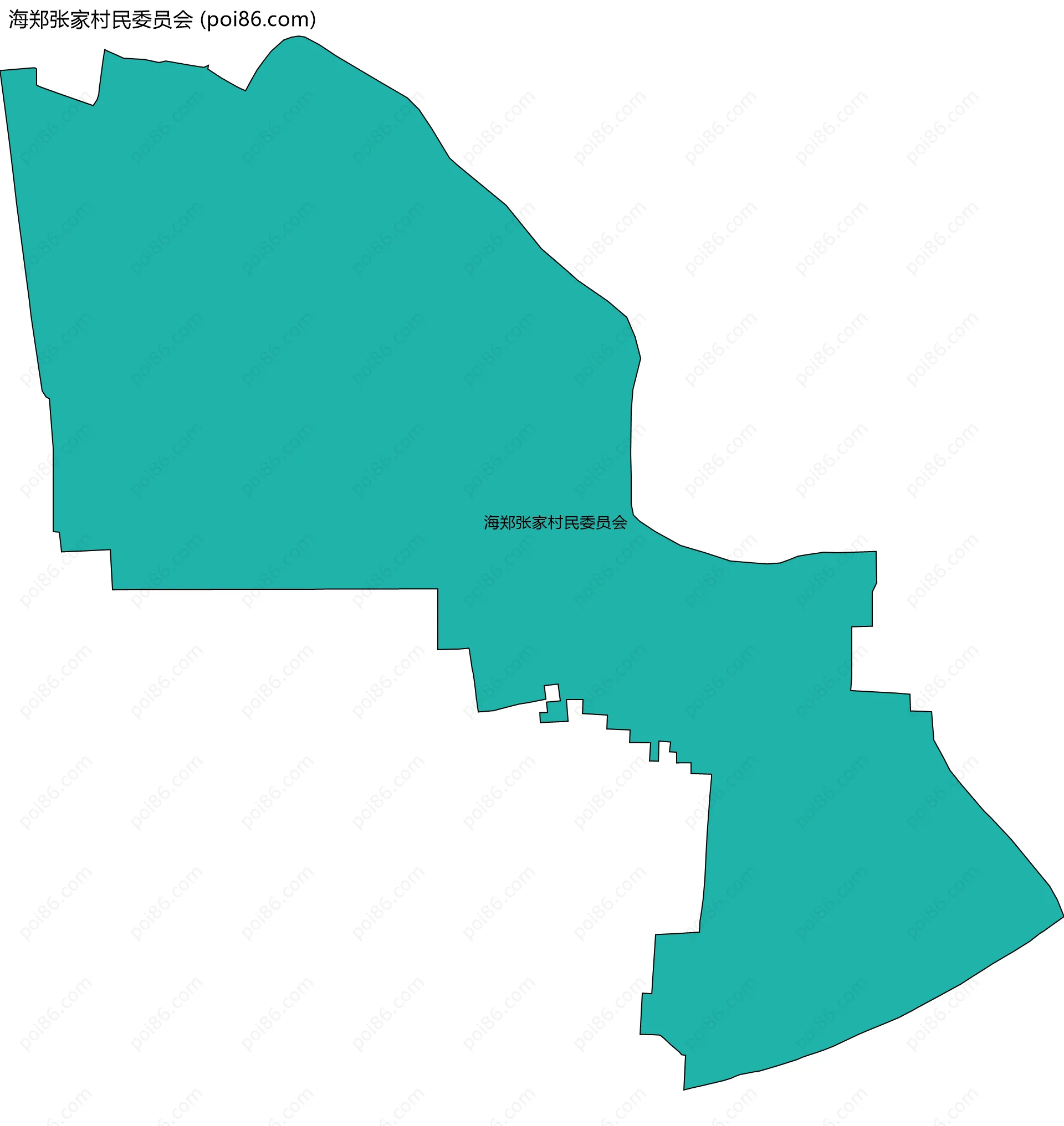 海郑张家村民委员会边界地图
