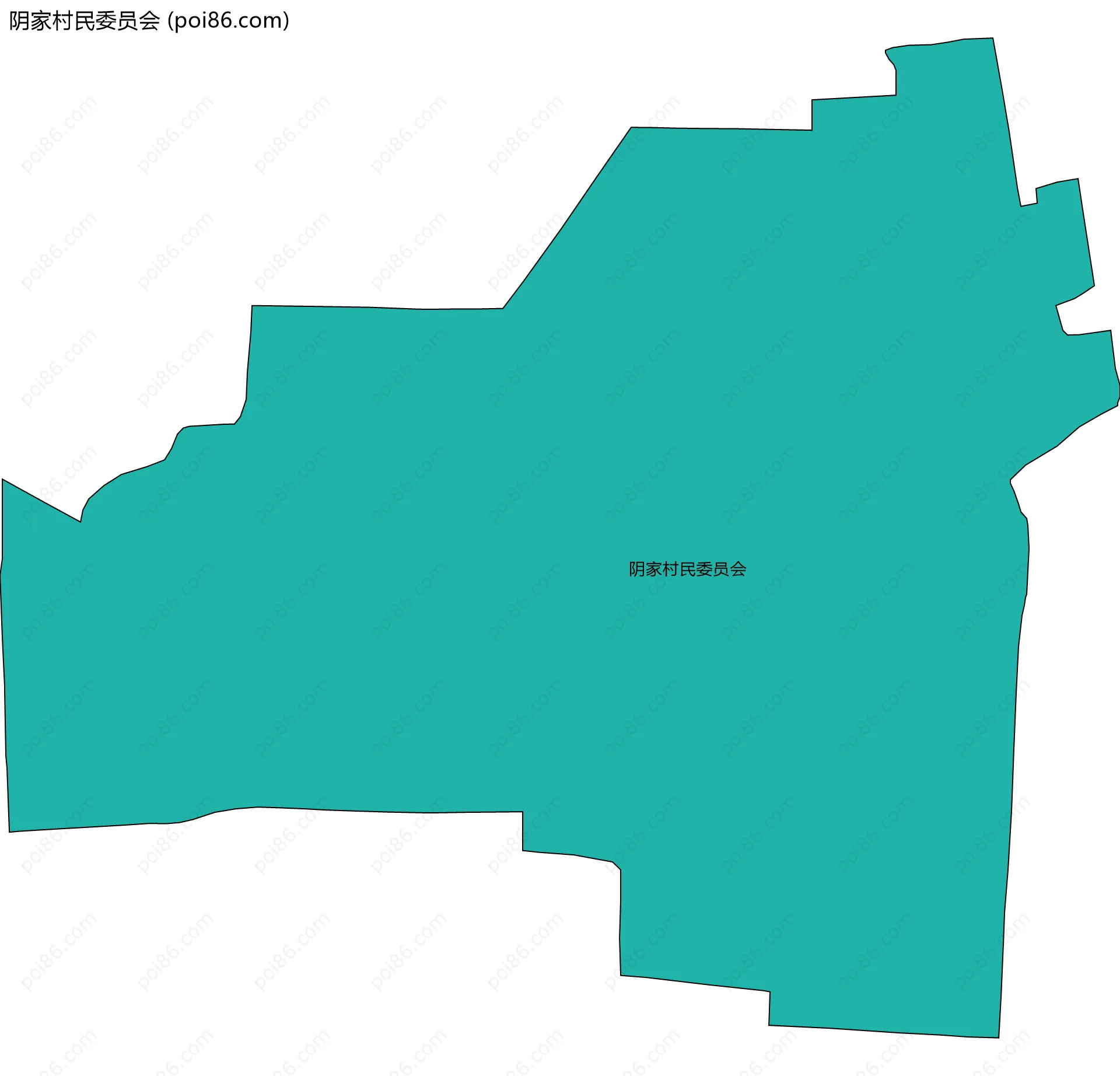 阴家村民委员会边界地图