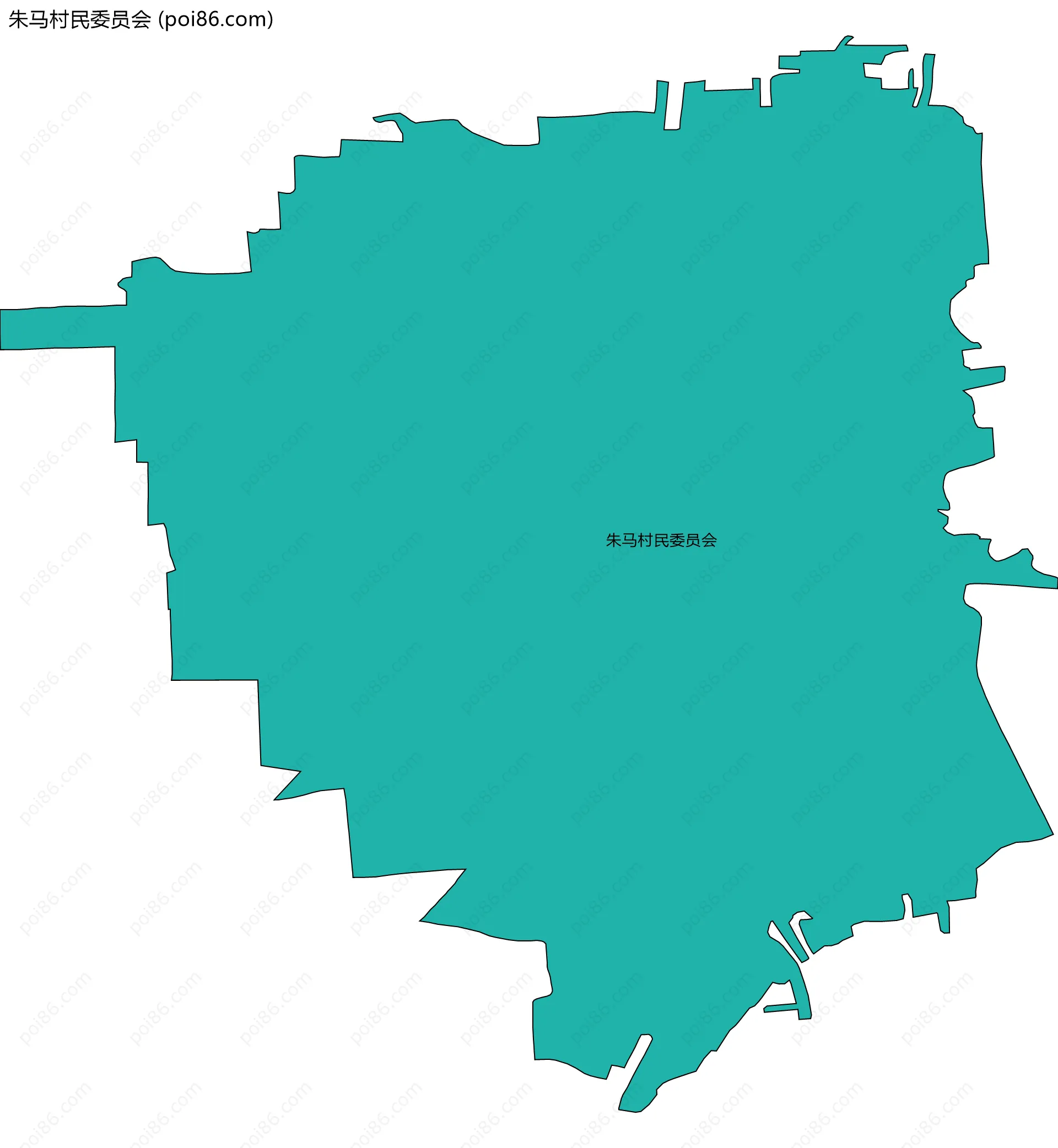 朱马村民委员会边界地图