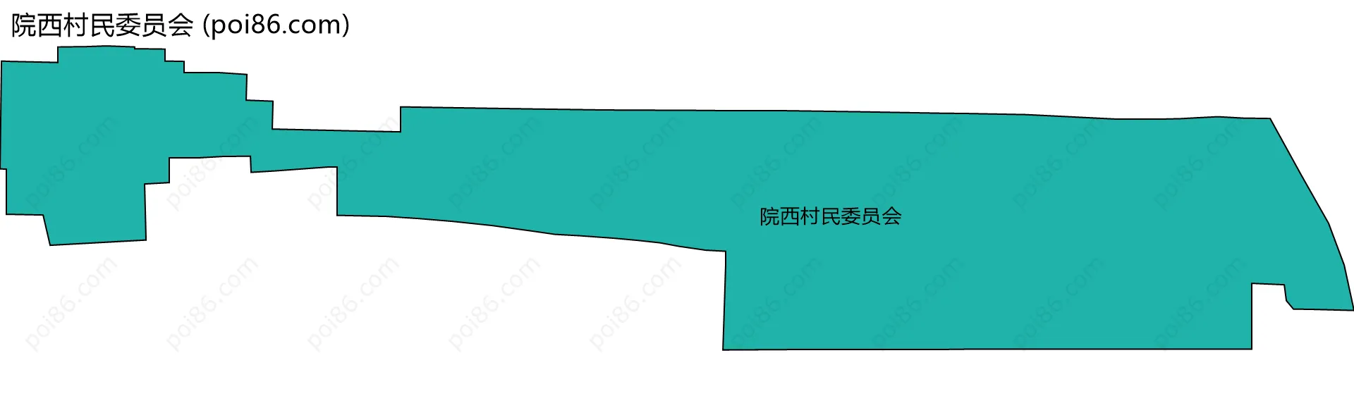 院西村民委员会边界地图