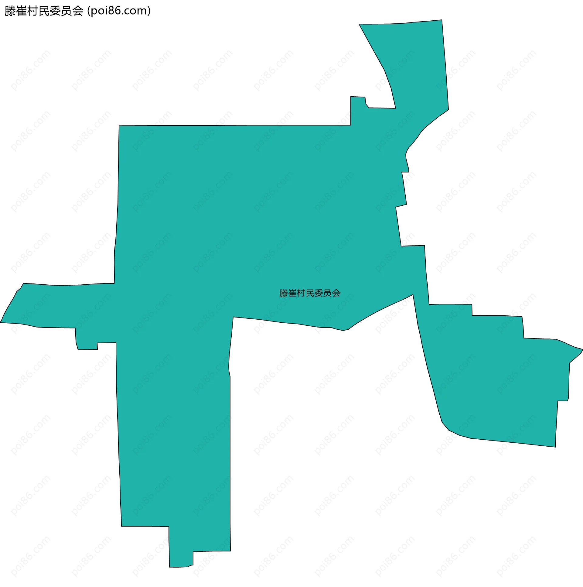 滕崔村民委员会边界地图