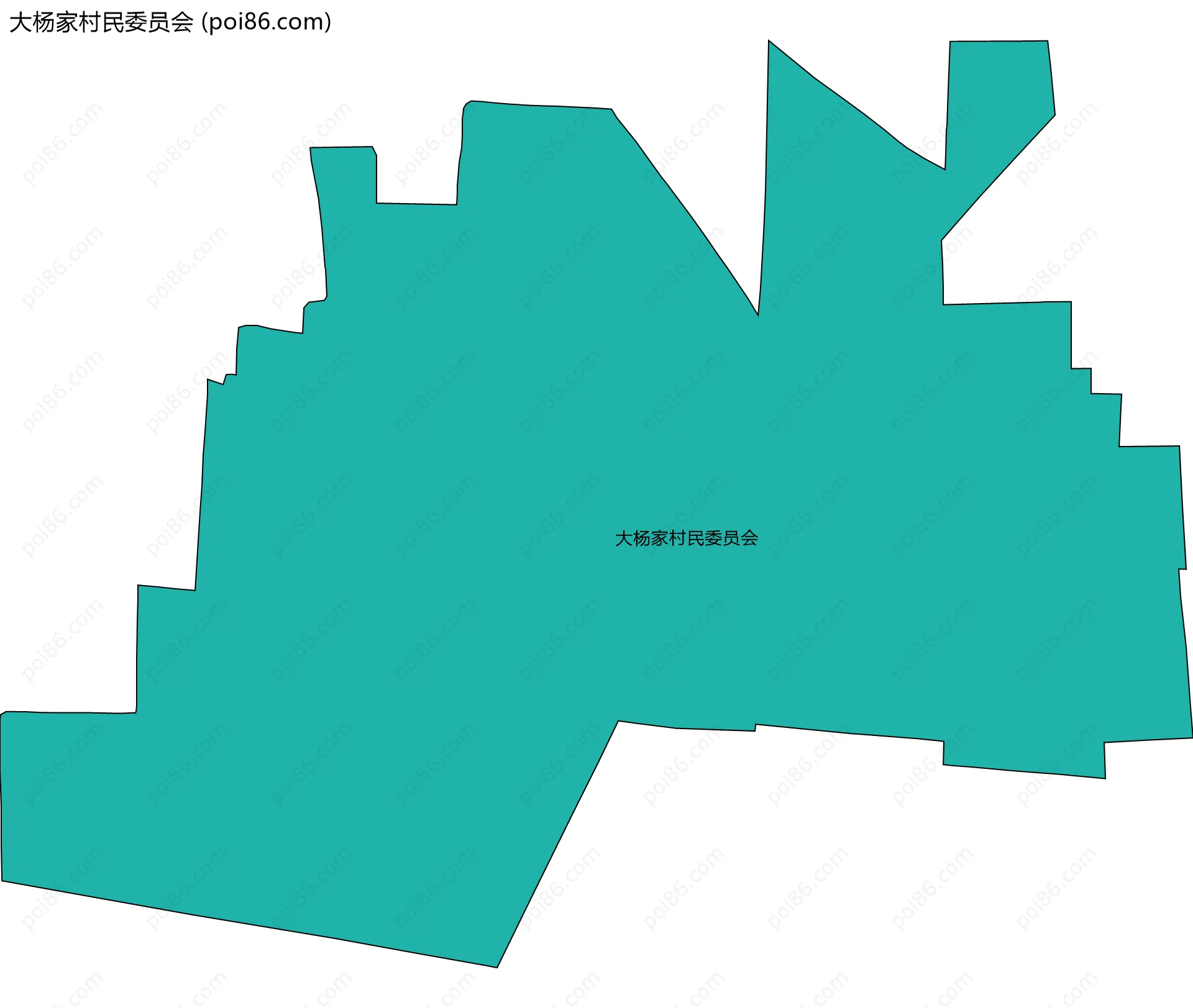 大杨家村民委员会边界地图