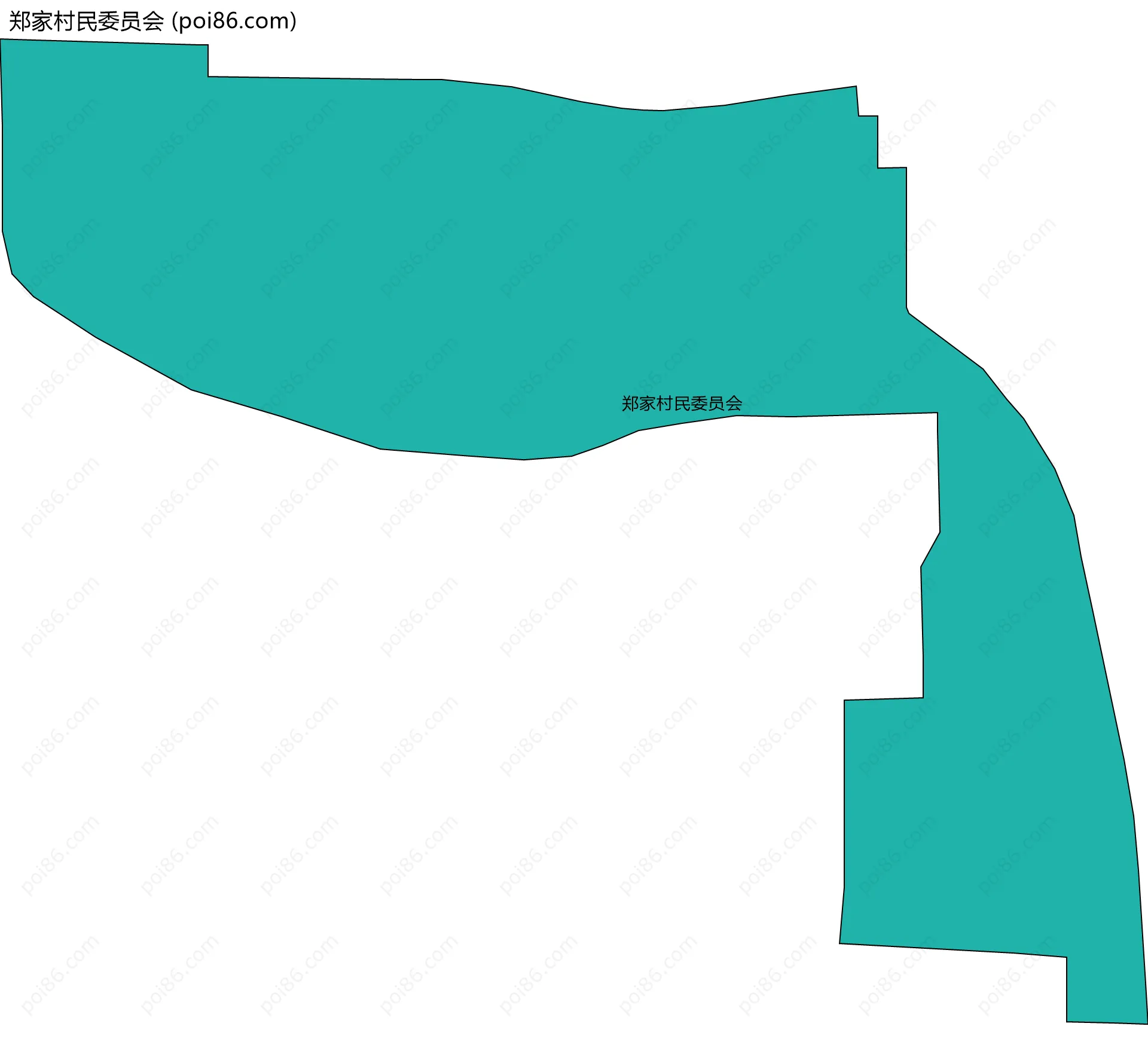 郑家村民委员会边界地图