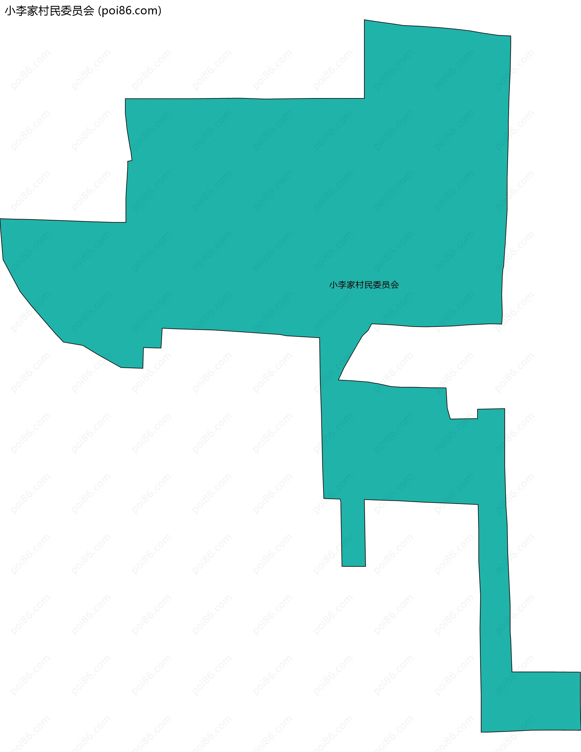 小李家村民委员会边界地图