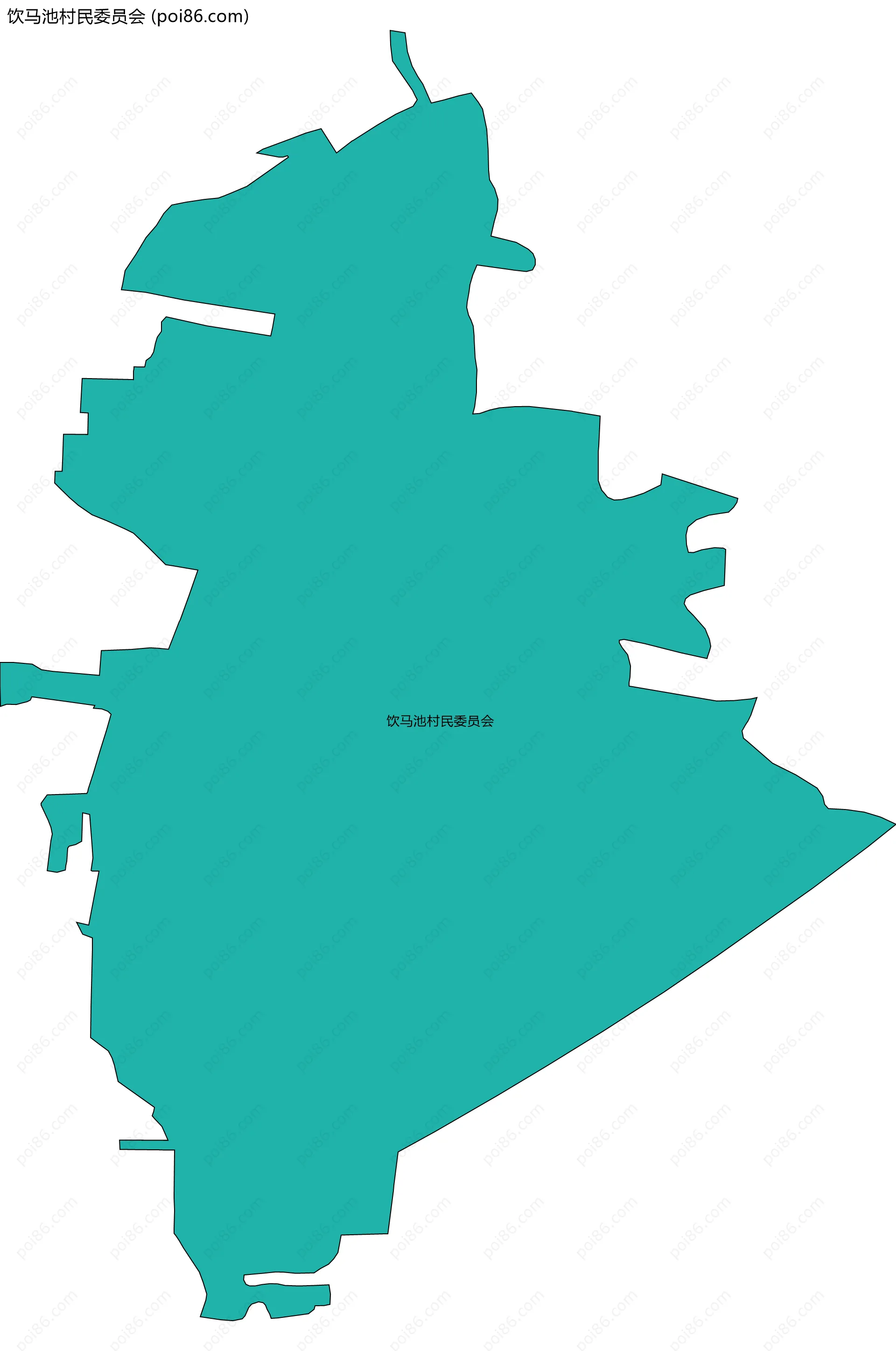 饮马池村民委员会边界地图