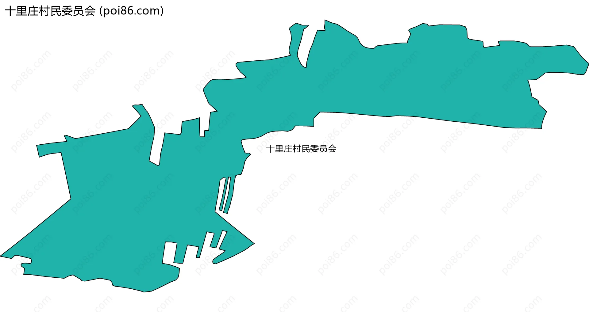 十里庄村民委员会边界地图