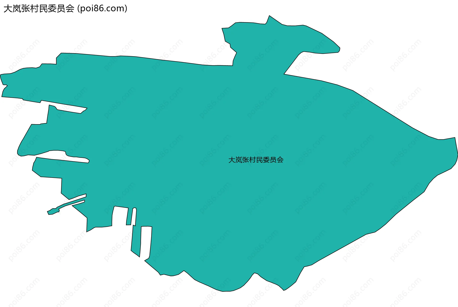 大岚张村民委员会边界地图